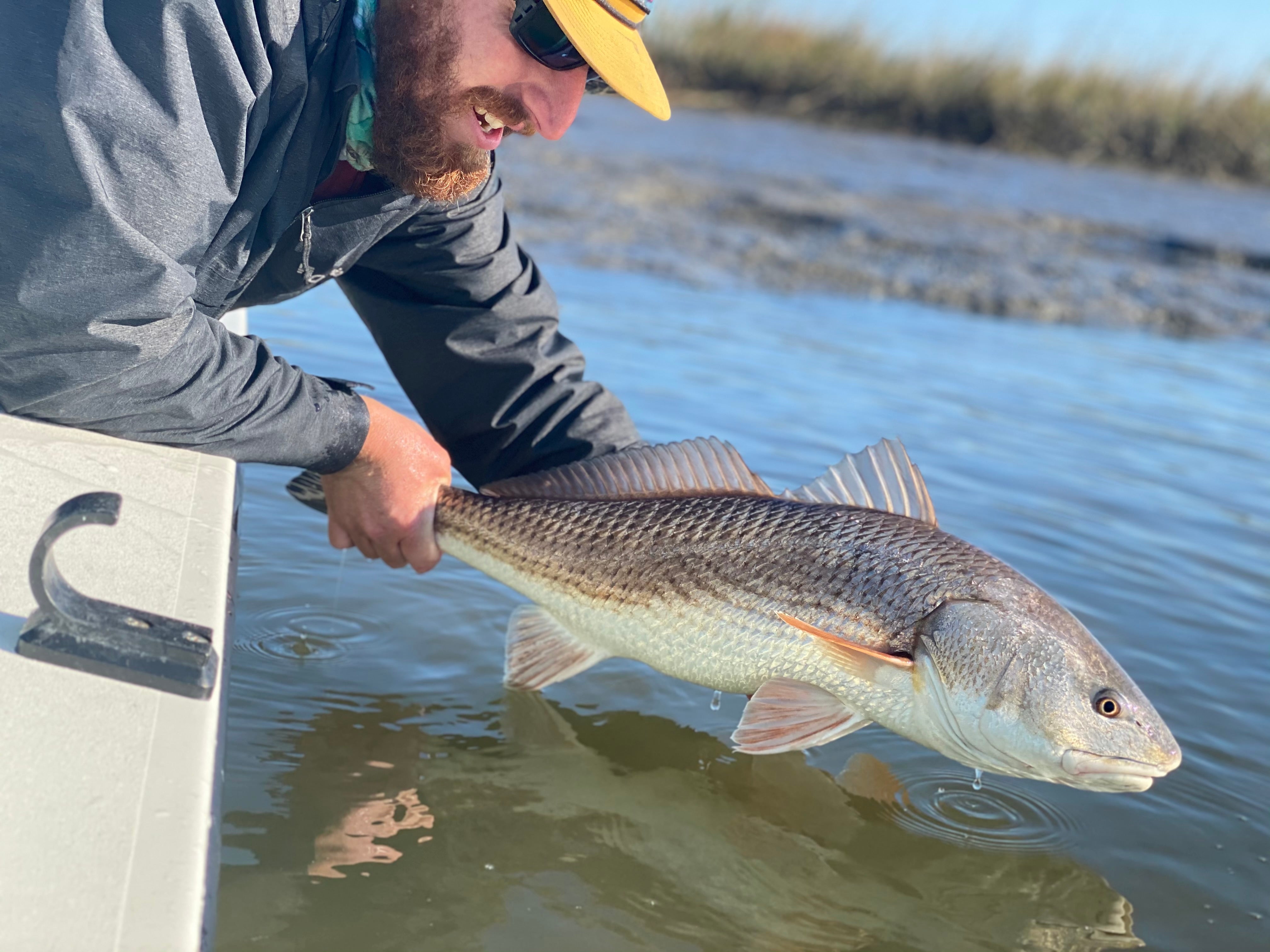 Winter Low Tide Fly Fishing for Schooling Redfish in St. Augustine, FL.
