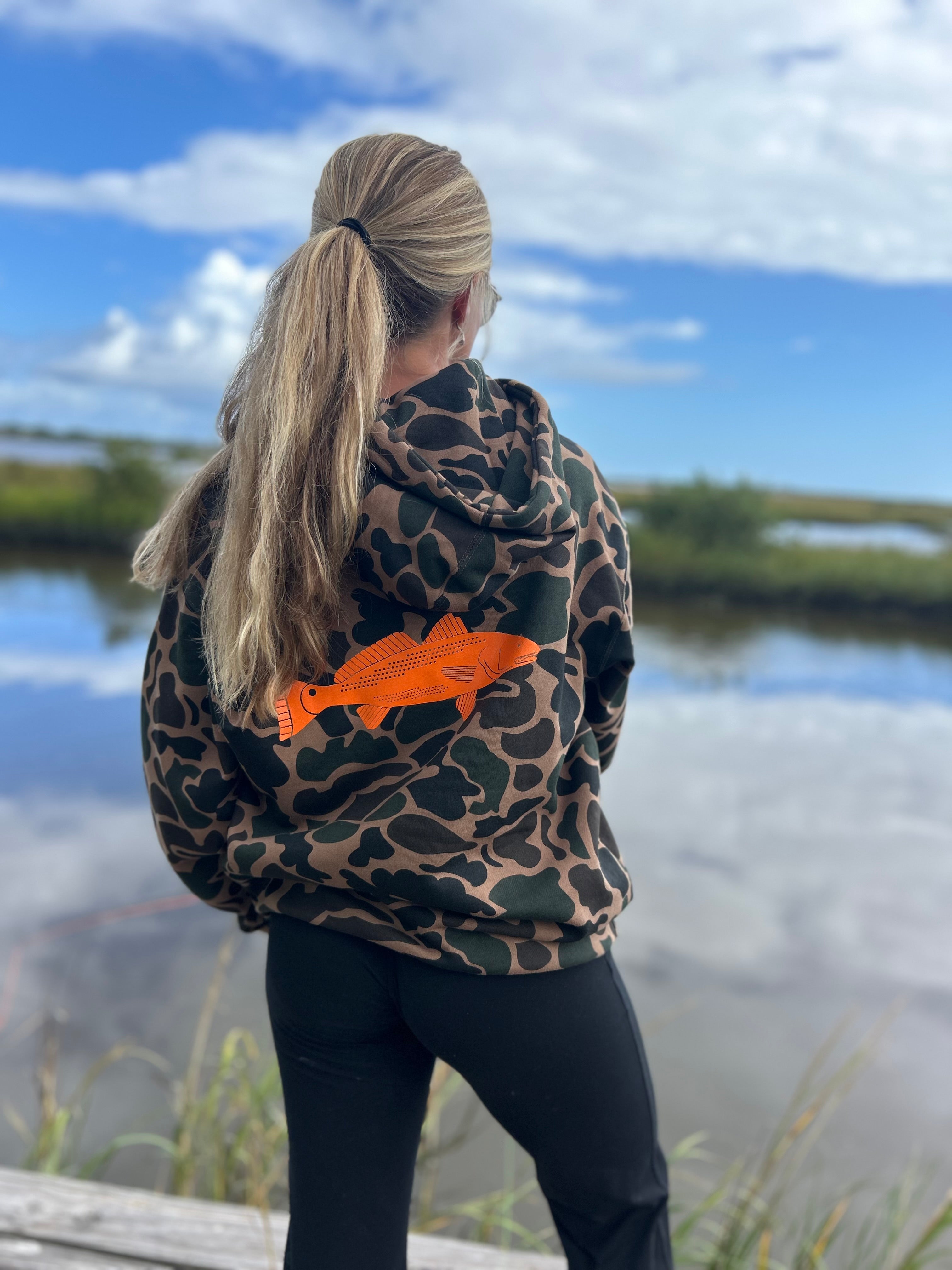 OCFS Redfish Hoodie Sweatshirt - Duck Camo