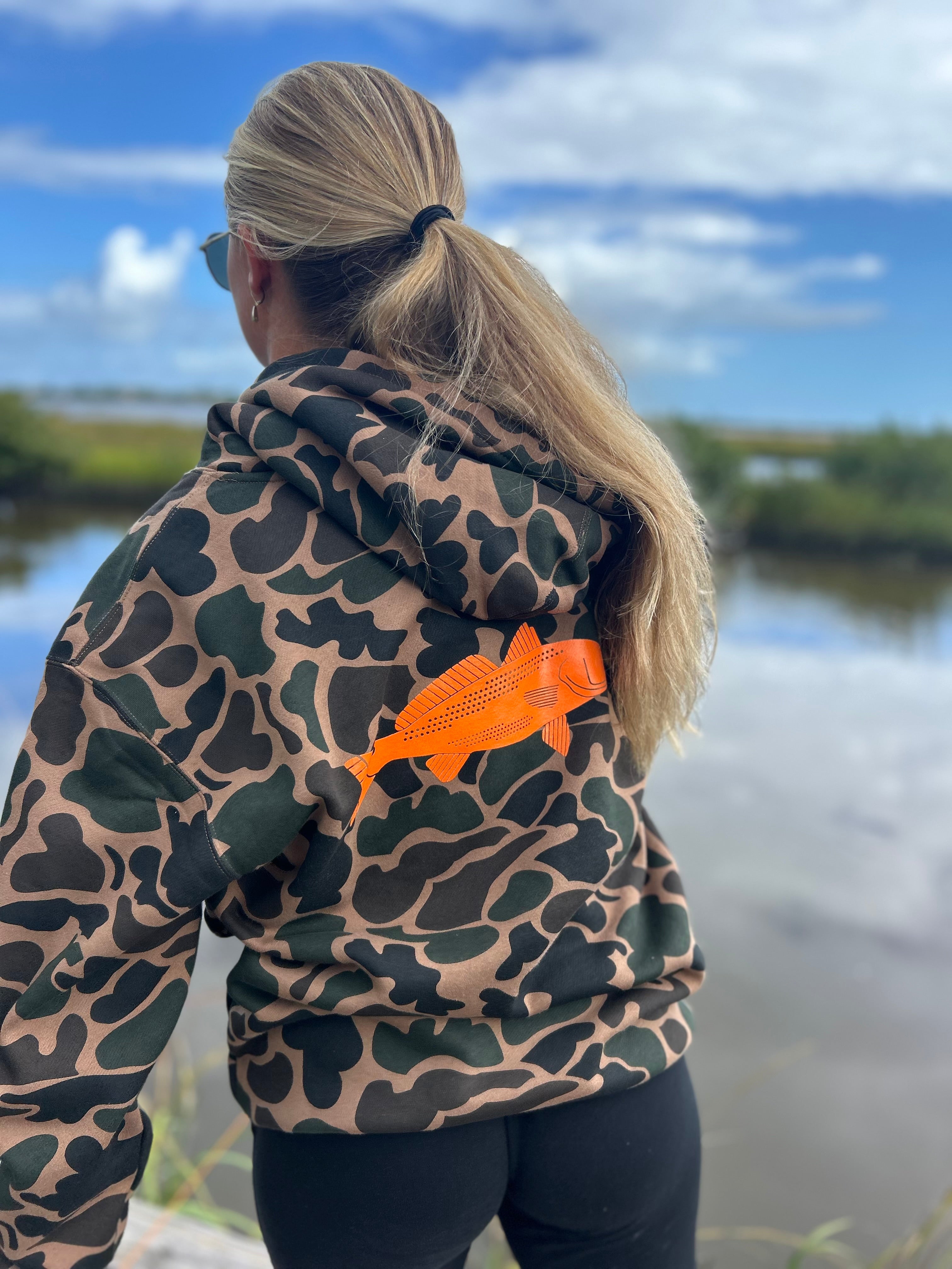 OCFS Redfish Hoodie Sweatshirt - Duck Camo