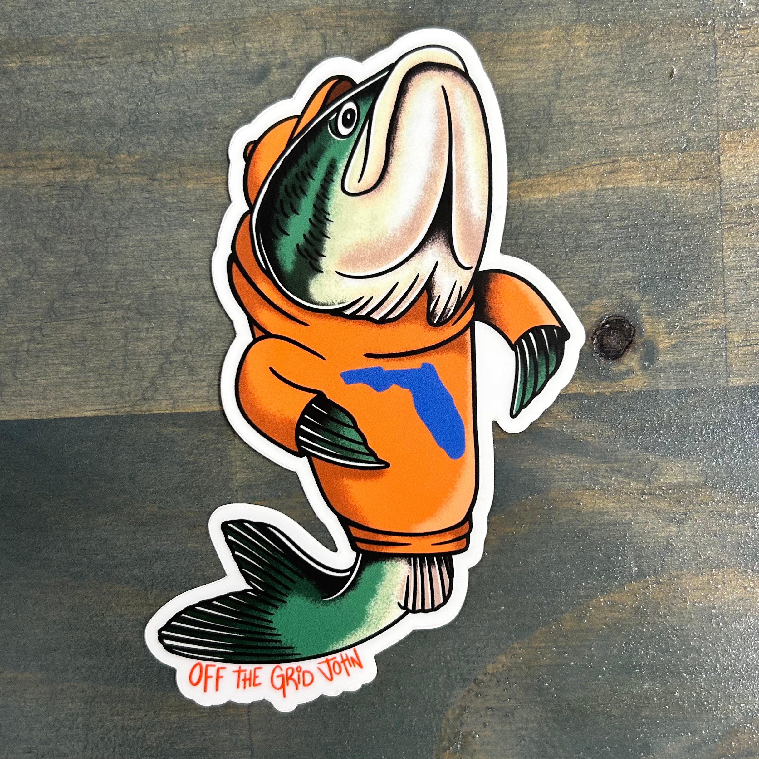 Off The Grid John FL Bass sticker 