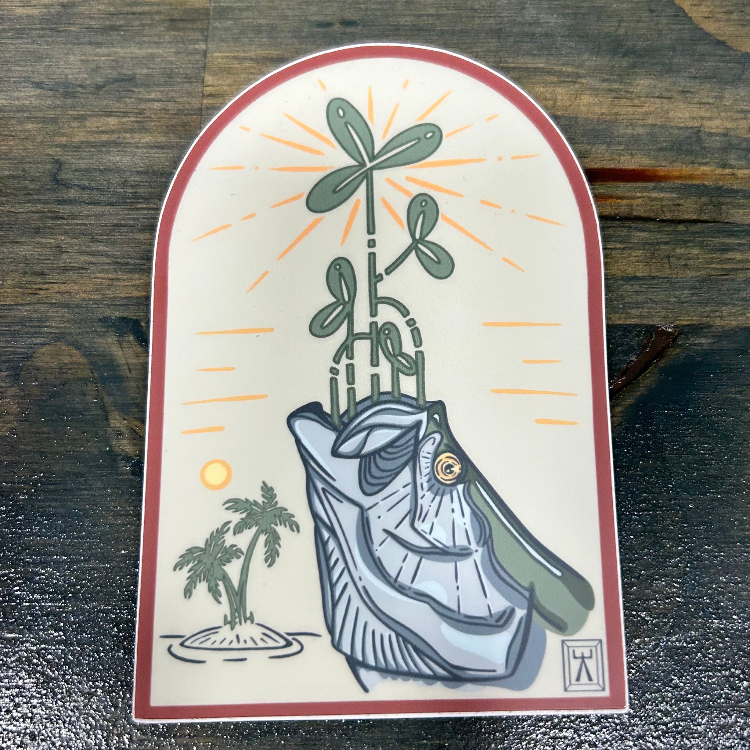 Skunk Ape Designs “mangrove tarpon” sticker