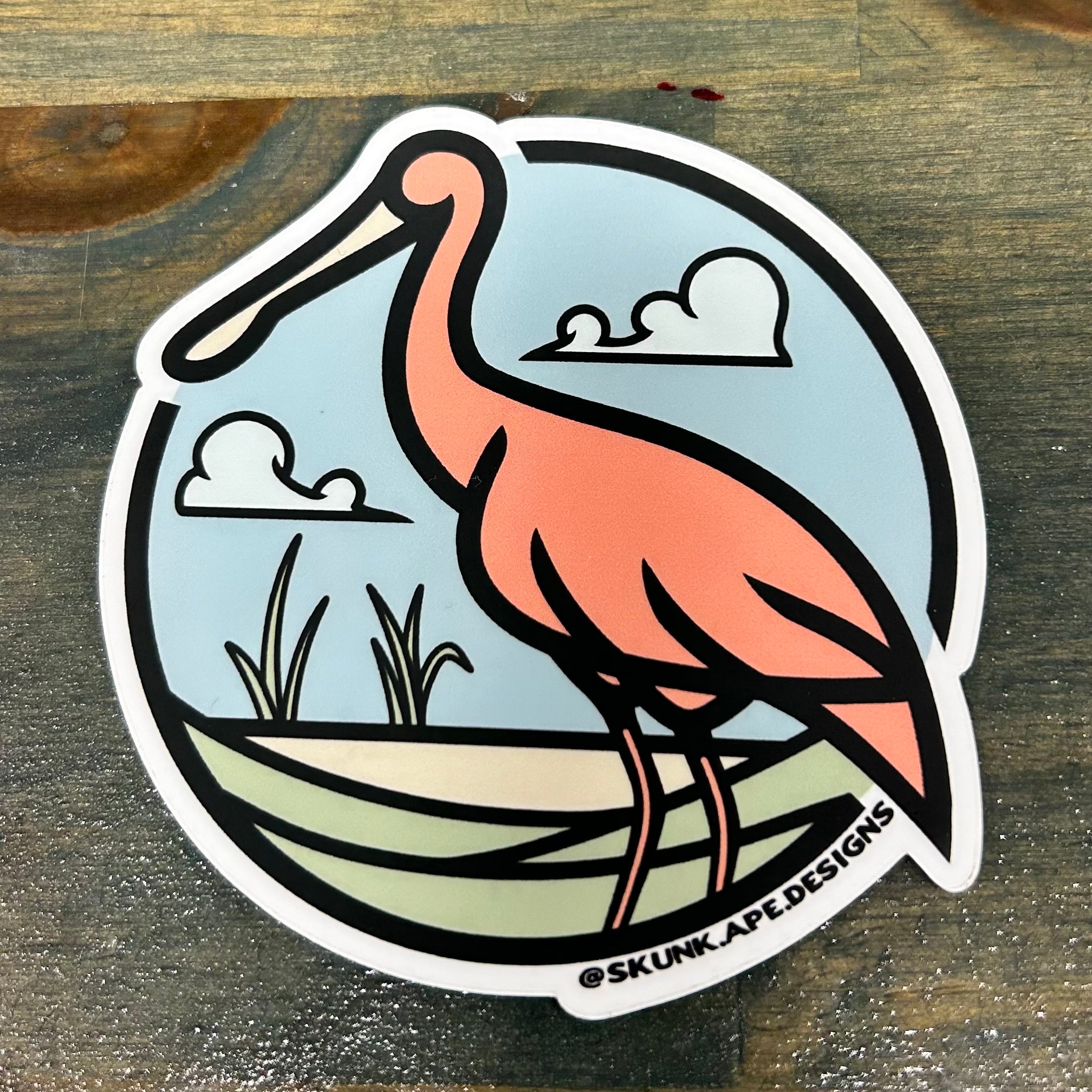 Skunk Ape designs Spoonbill
