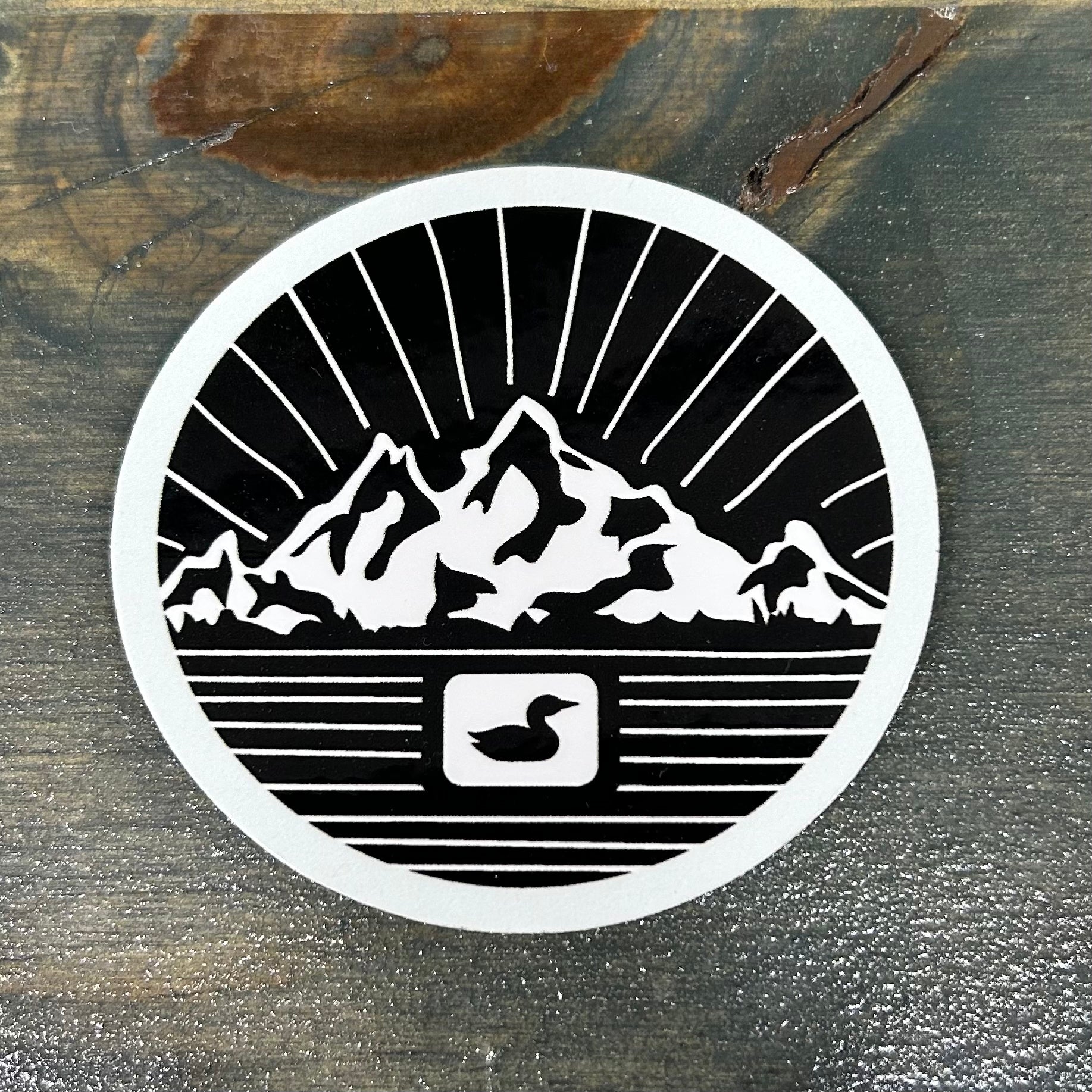 Loon round logo sticker