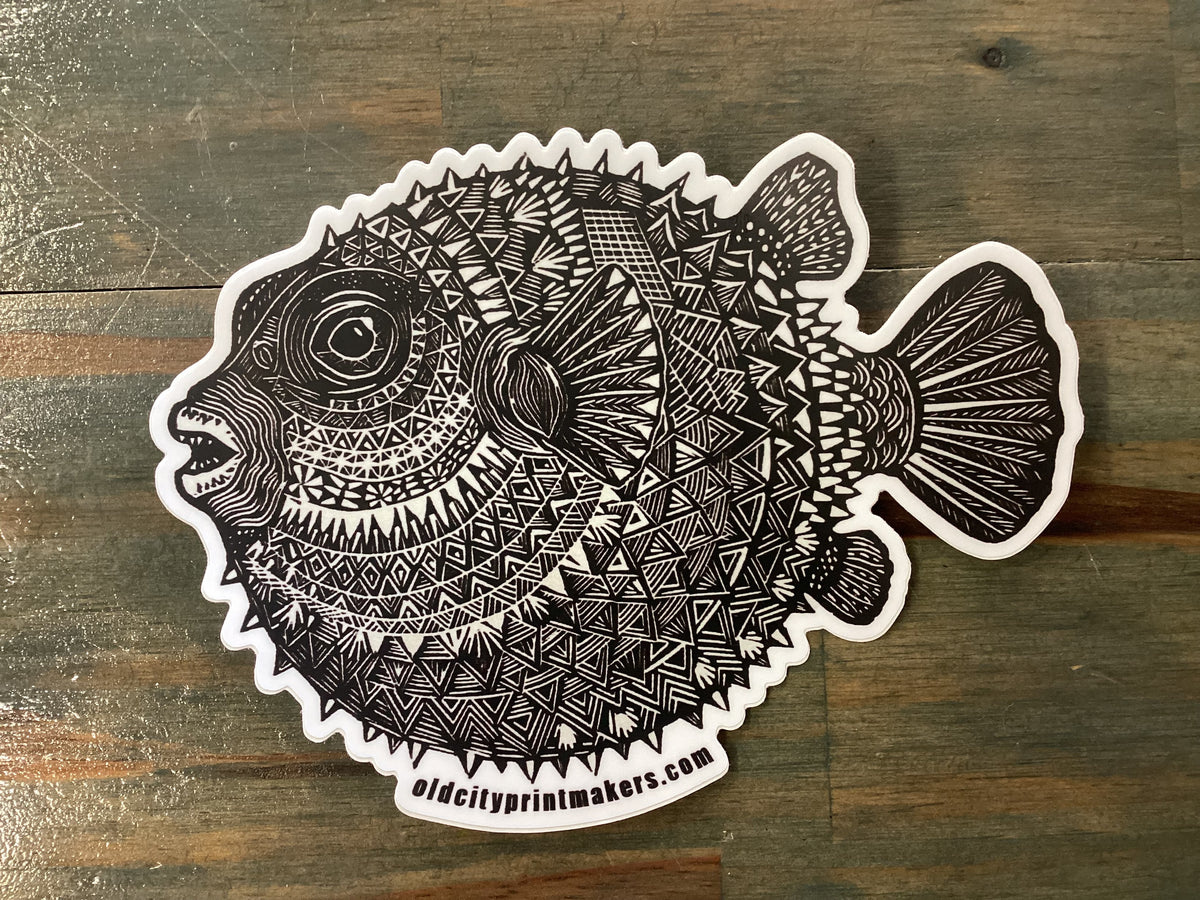 Ted's Pufferfish Sticker