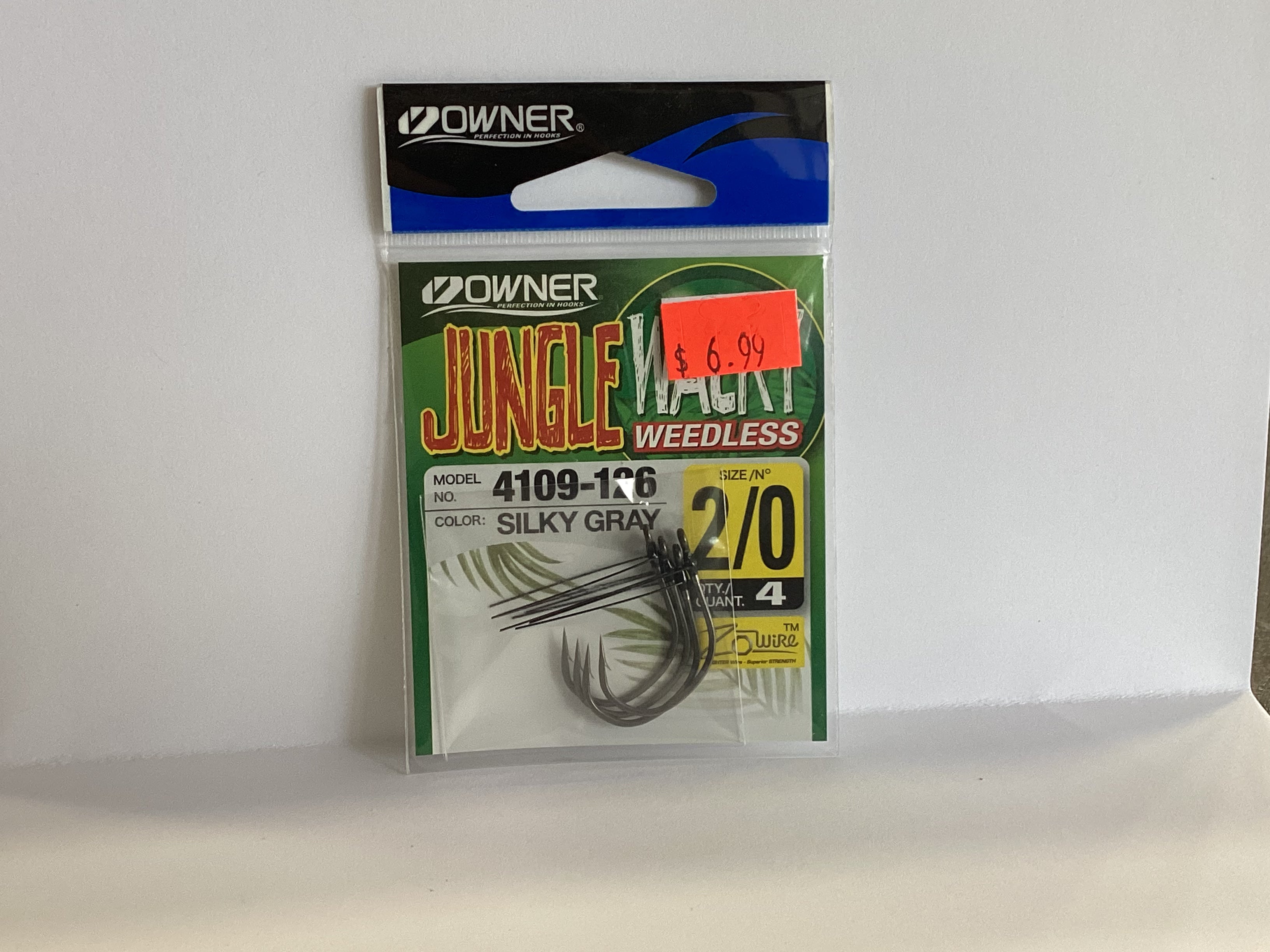Owner Weedless Wacky Hook - Size 1/0, Camo Green, For Drop Shot & Bass Fishing (4- Owner Weedless Wacky Hook - Size 1/0, Camo Green, For Drop Shot & Bass Fishing (4-