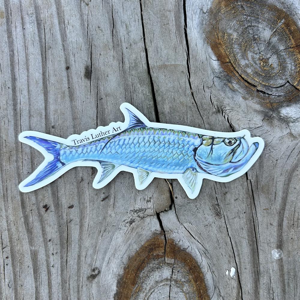 Travis Luther Art Tarpon Sticker