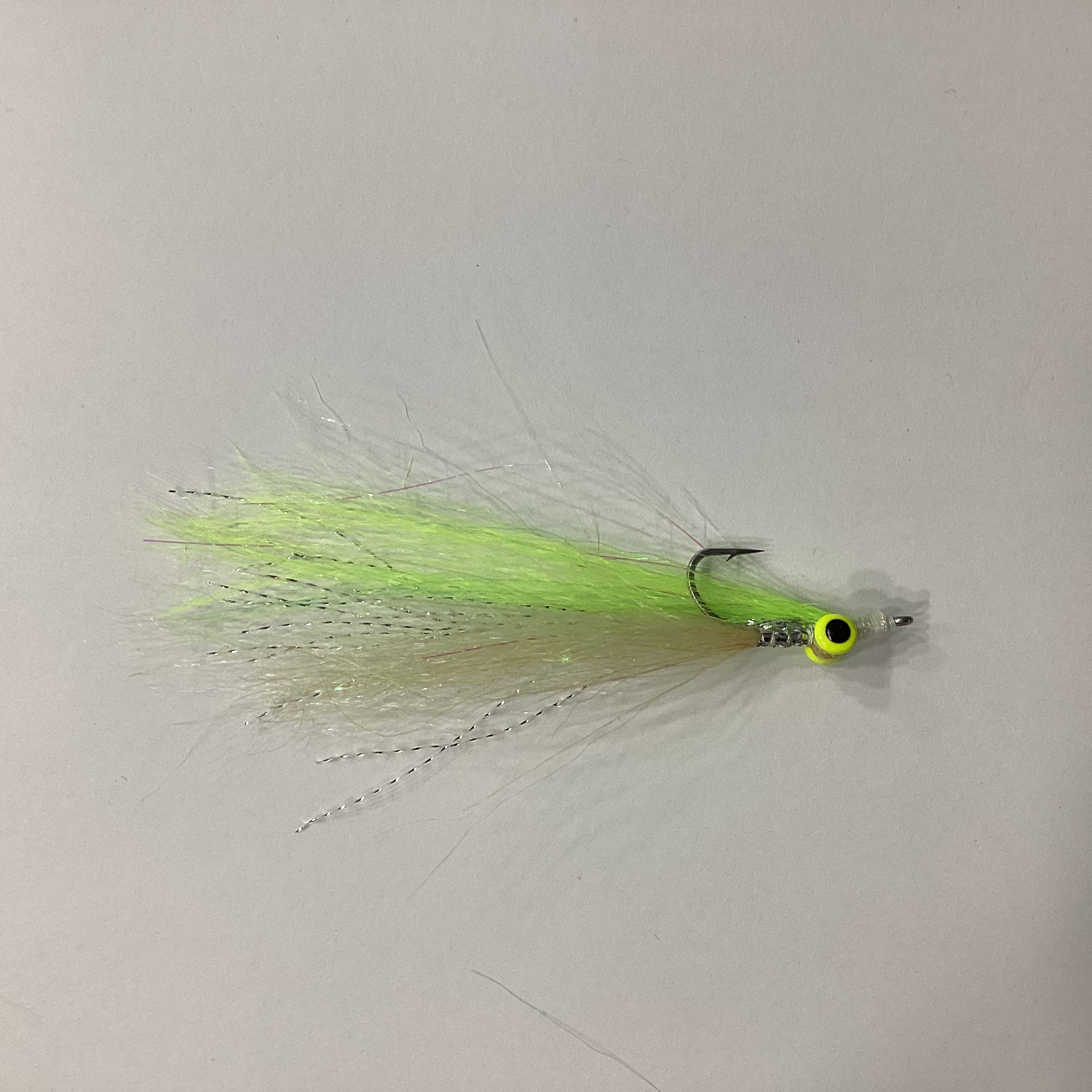 EP Clouser Minnow - chart/white - #1