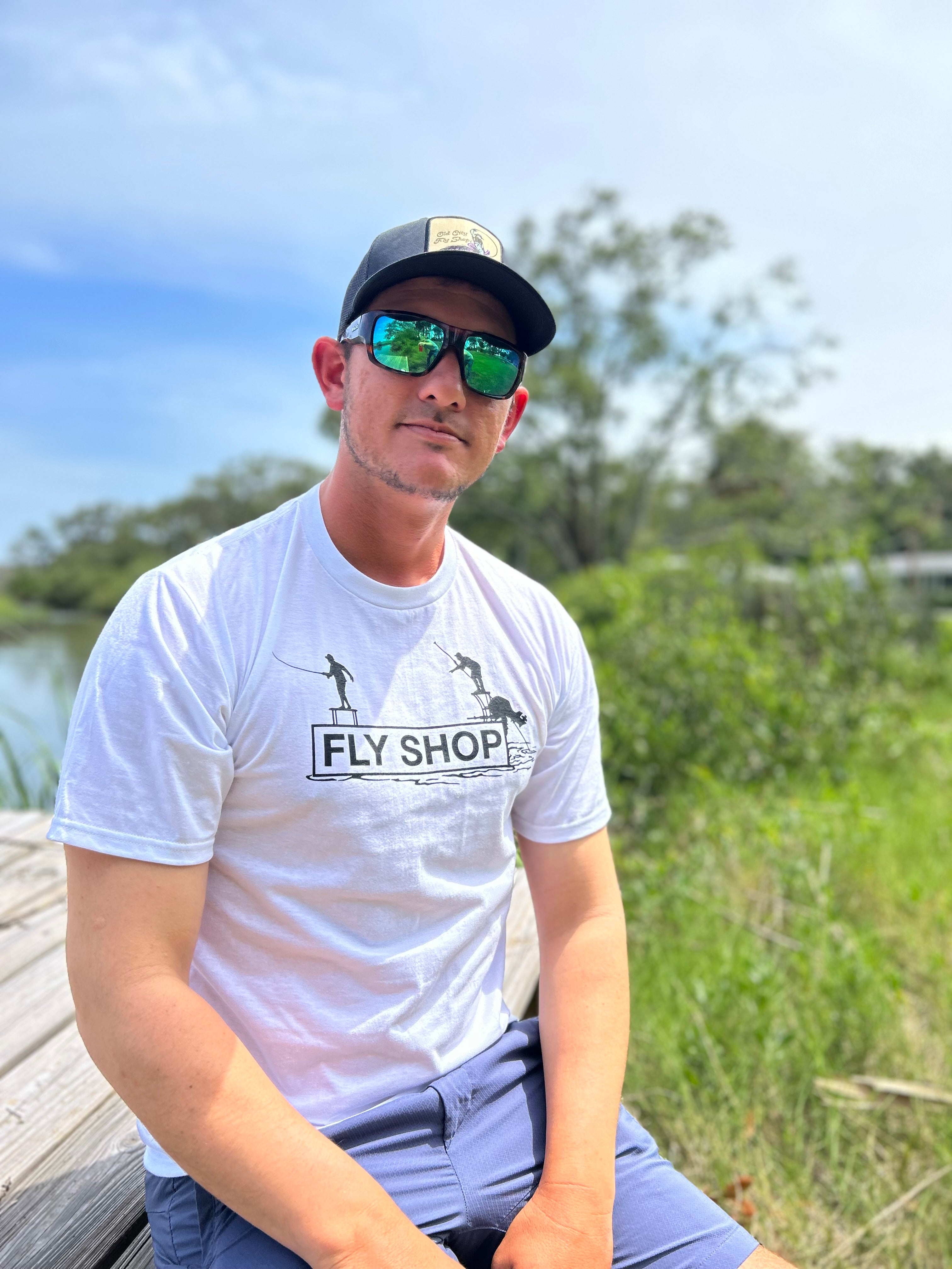Fly Shop Skiff Sign - Tee