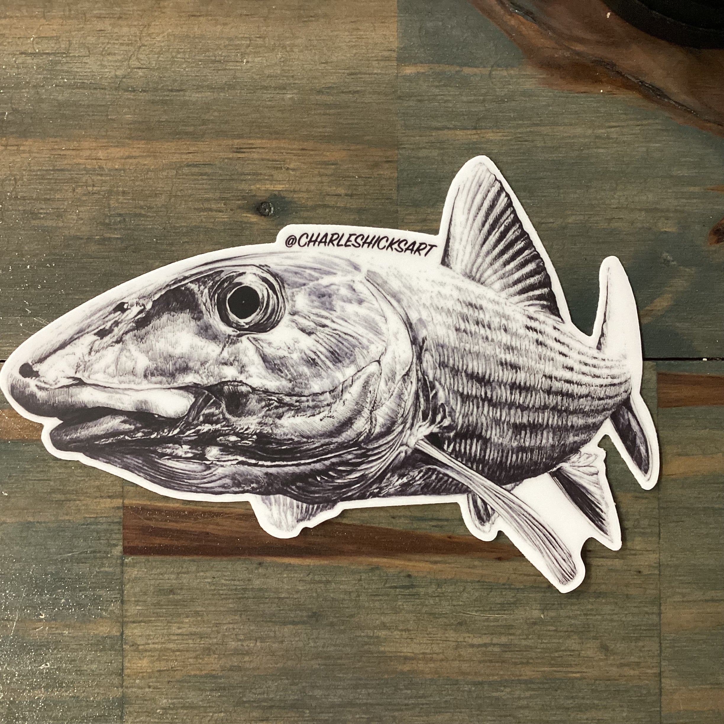 Charles Hicks Art - Bonefish Left