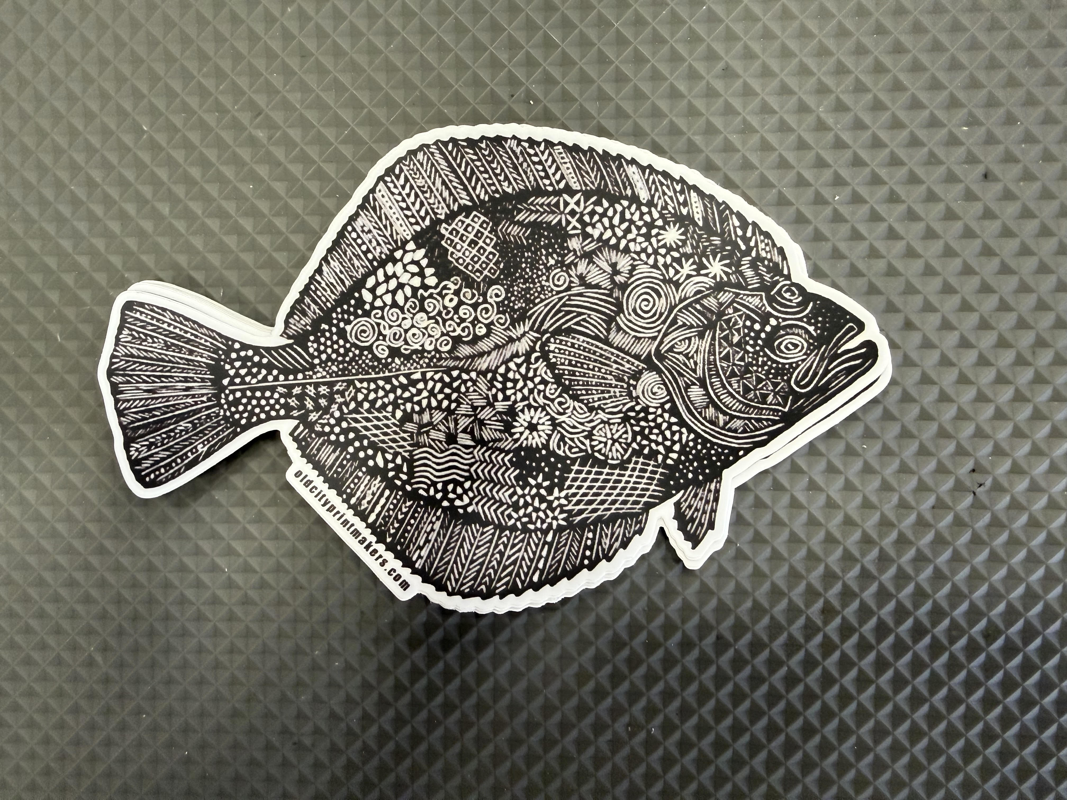 Ted's Flounder Sticker