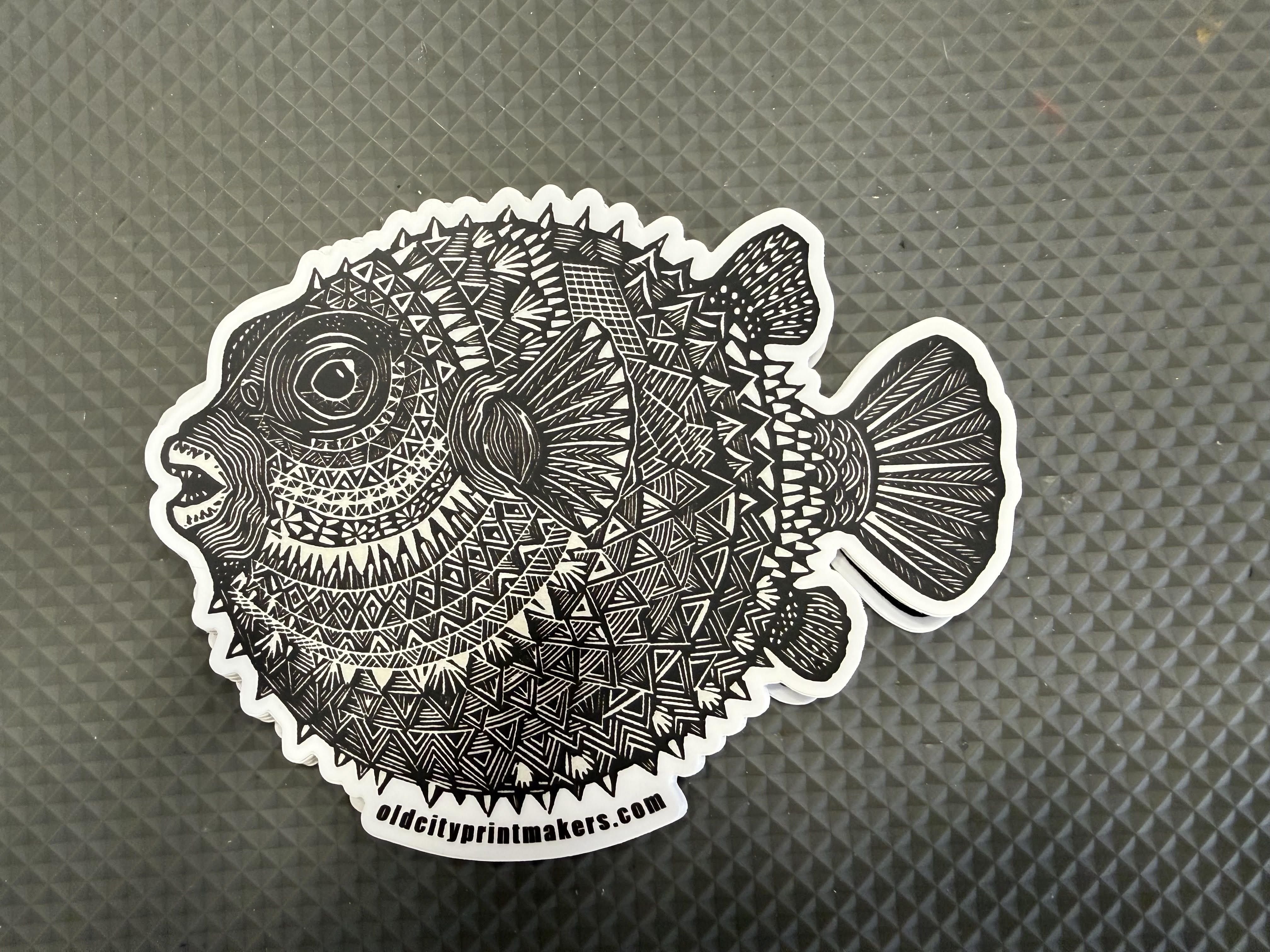 Ted's Puffer Fish Sticker