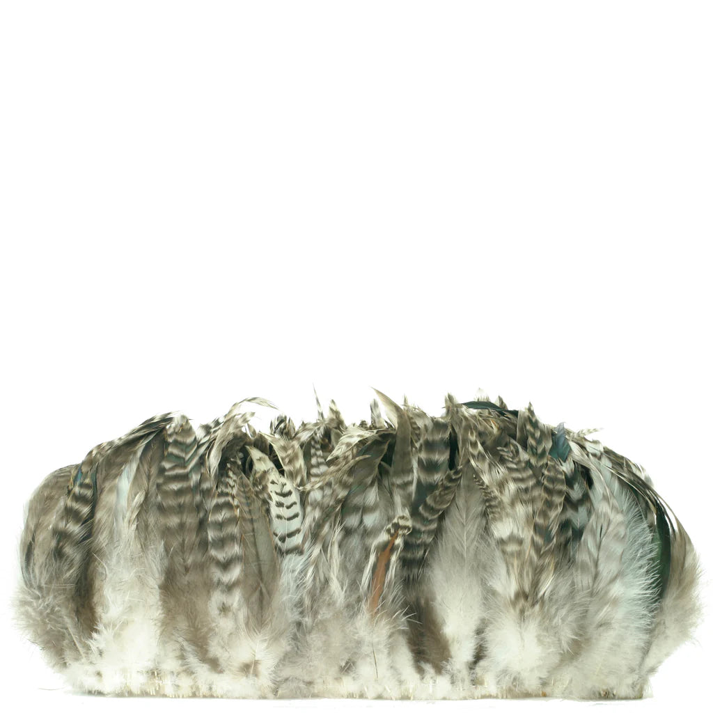 Marabou Brothers Rooster Schlappens - Grey Striped Natural