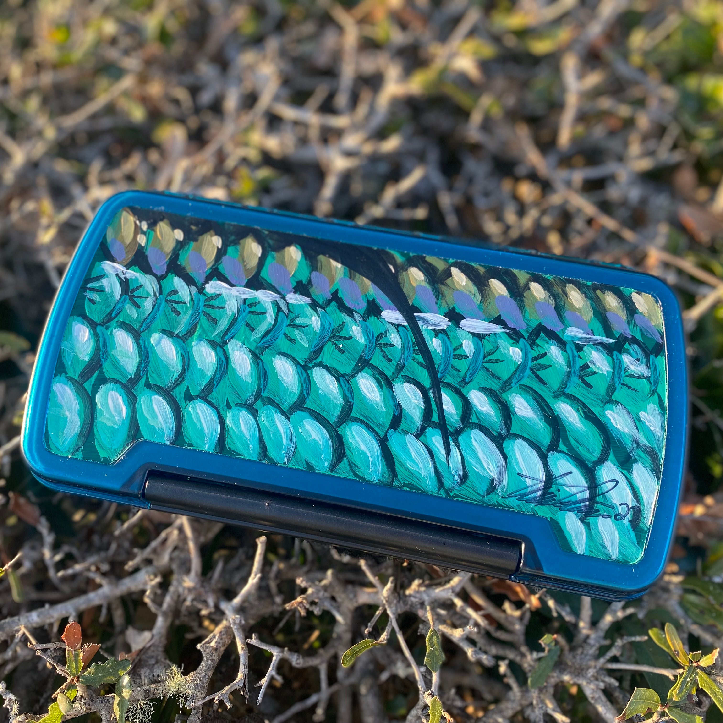 Travis Luther Art Hand Painted Fly Box