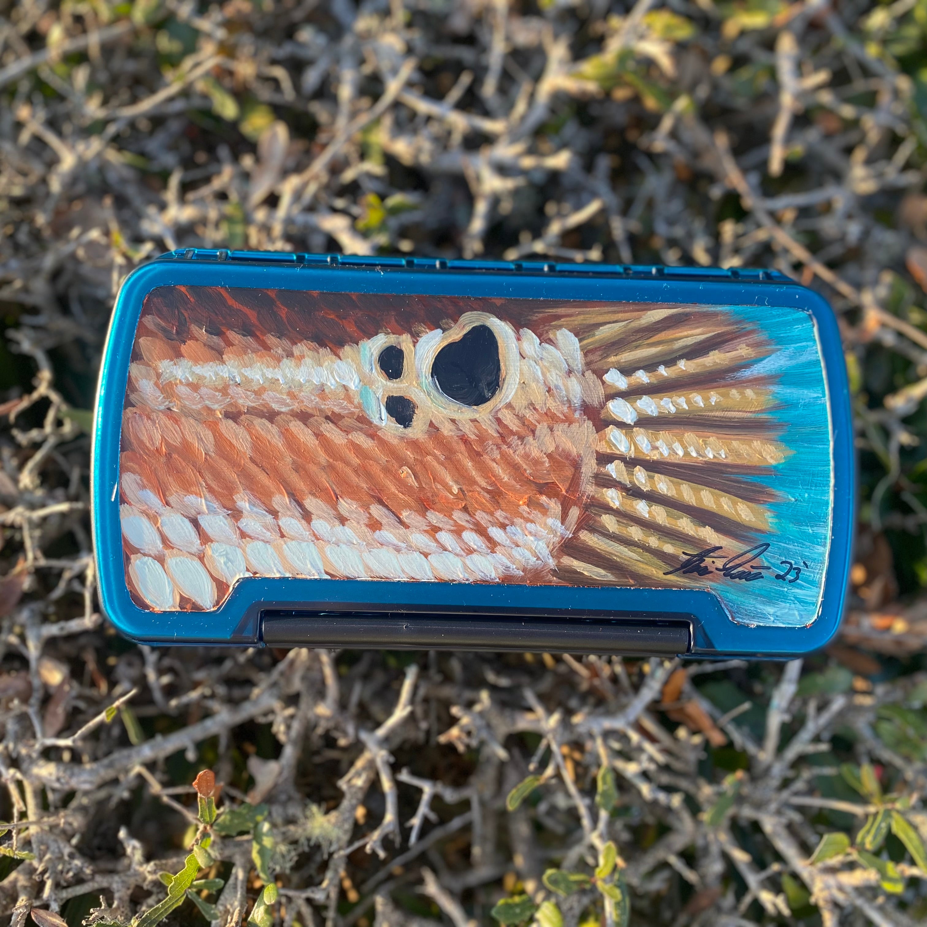 Travis Luther Art Hand Painted Fly Box