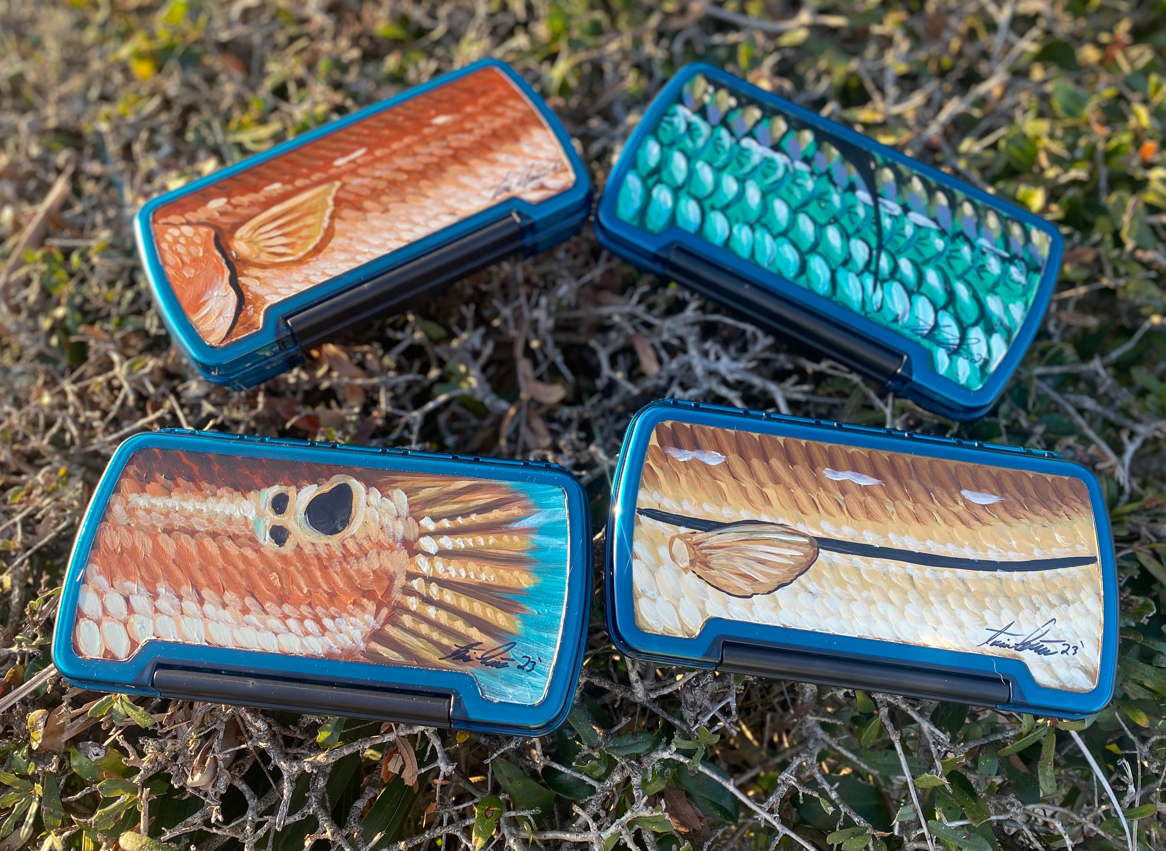 Travis Luther Art Hand Painted Fly Box