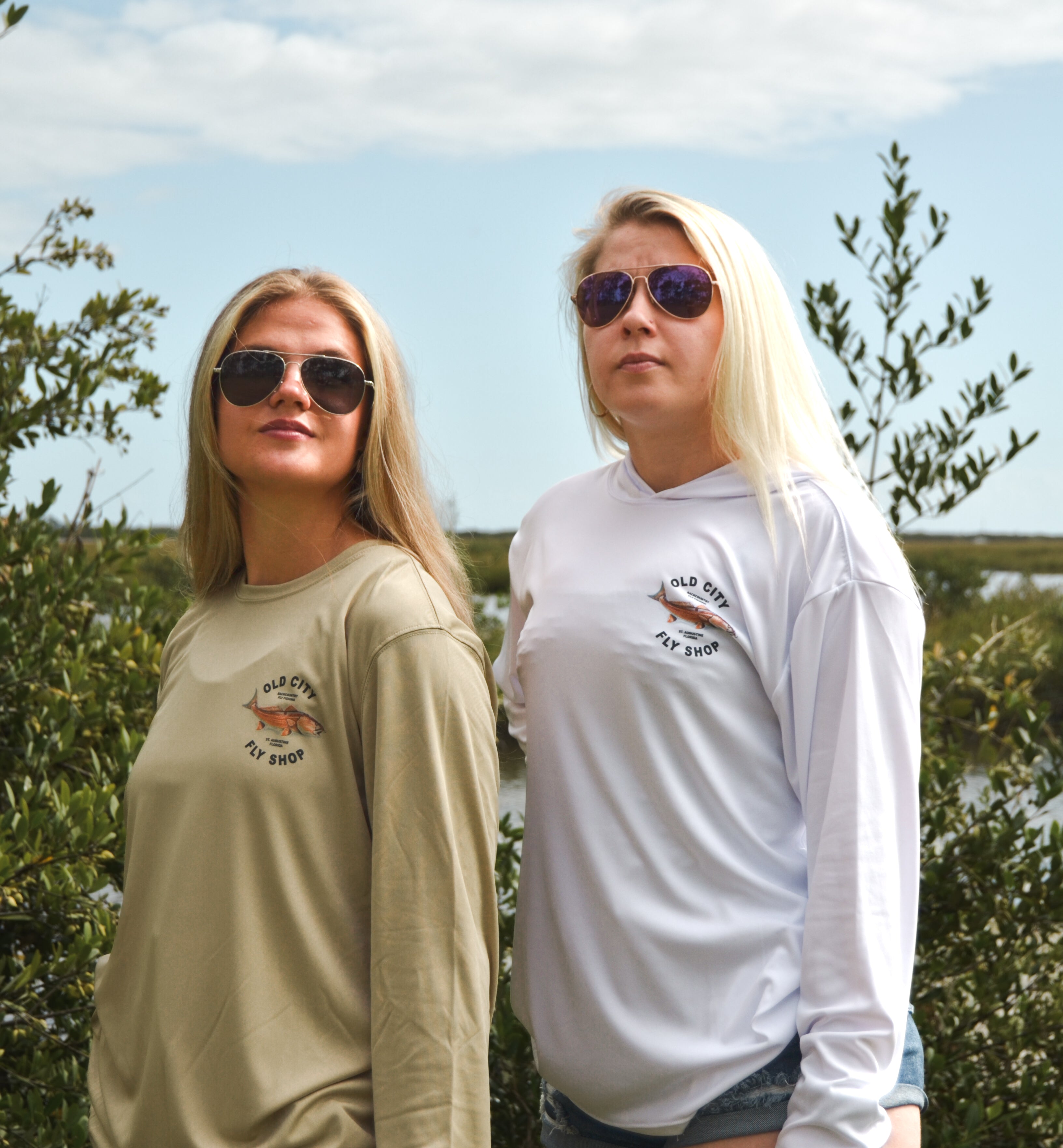 Mang Mustache Redfish Long-sleeved Proformance Shirt