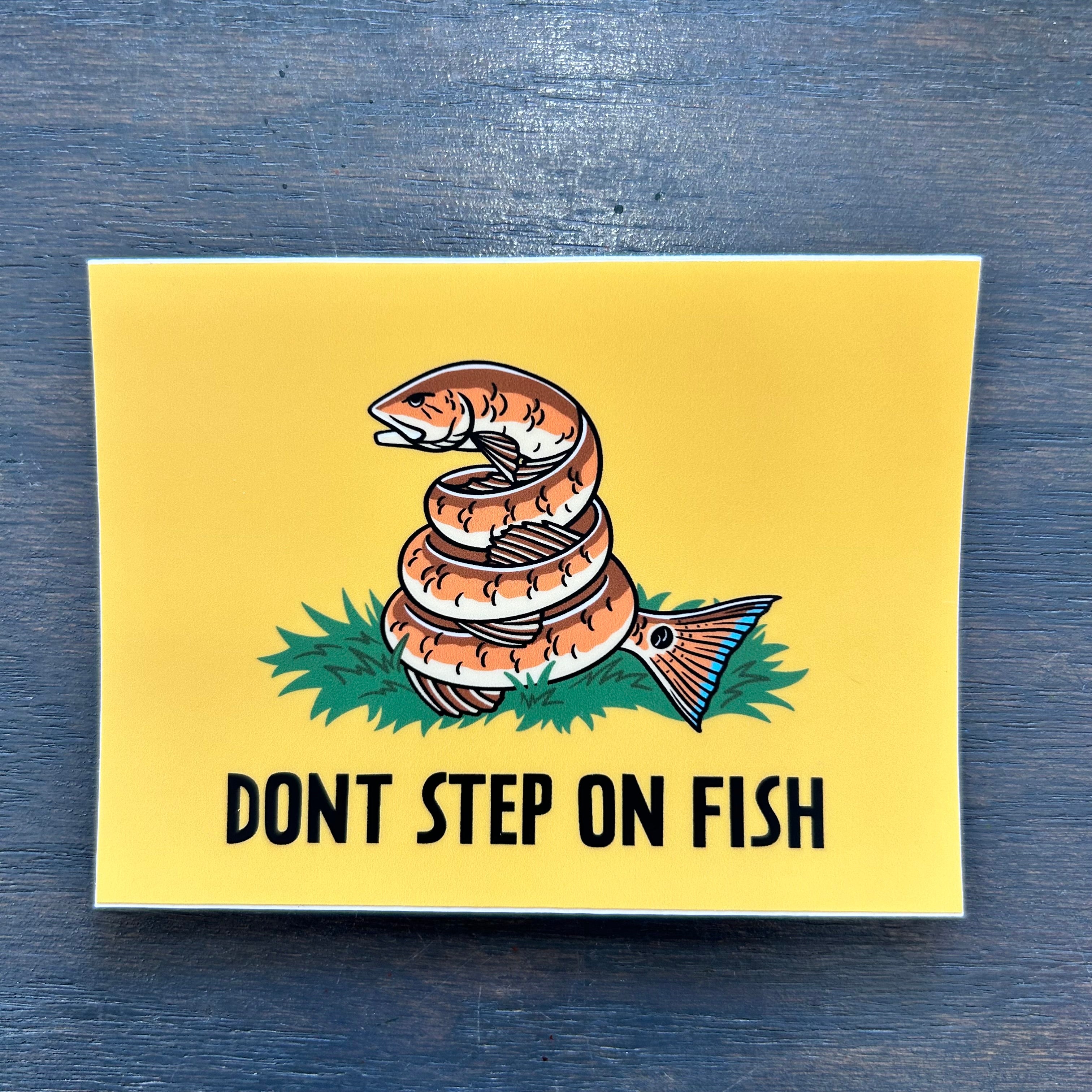 Off The Grid John “Don’t step on Fish”  Redfish Sticker