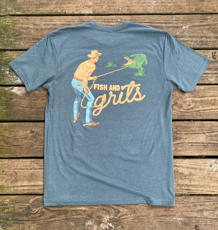 Fish and Grits "Gator Wrangler" t shirt
