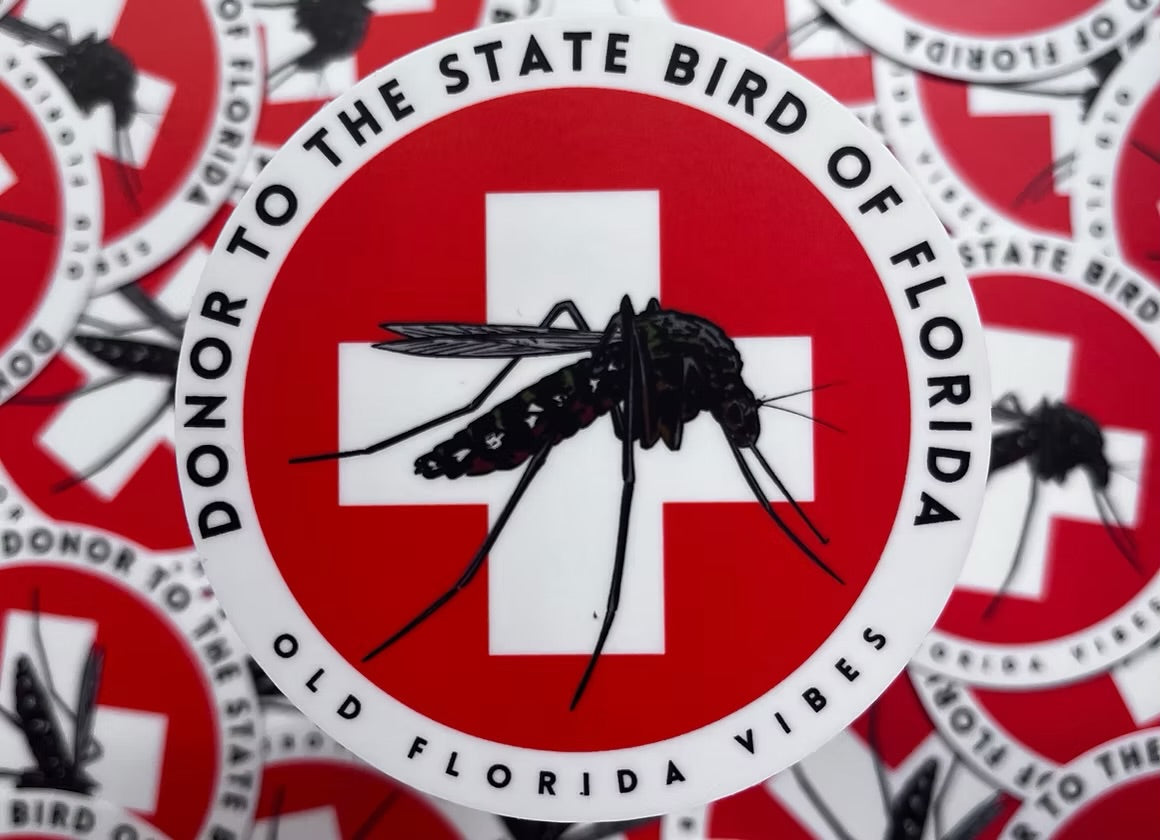 Old Florida Vibes “blood donor” sticker