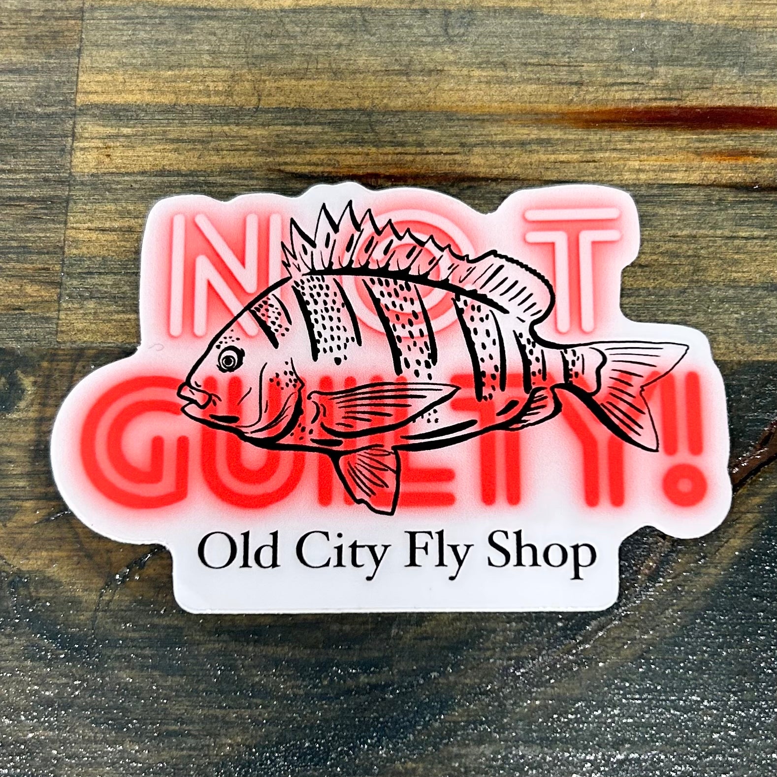 Not Guilty sticker