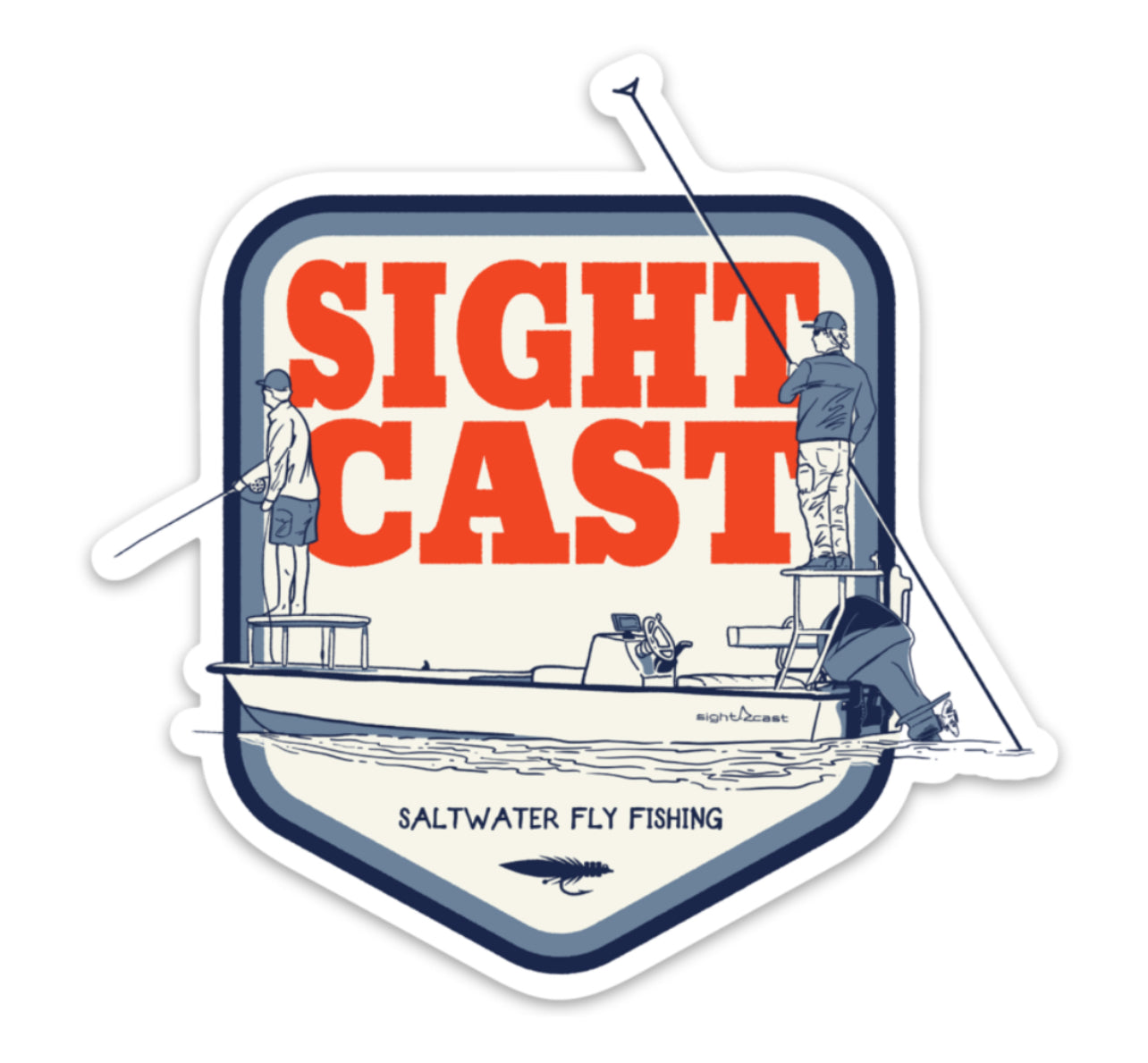 Sightcast skiff sticker