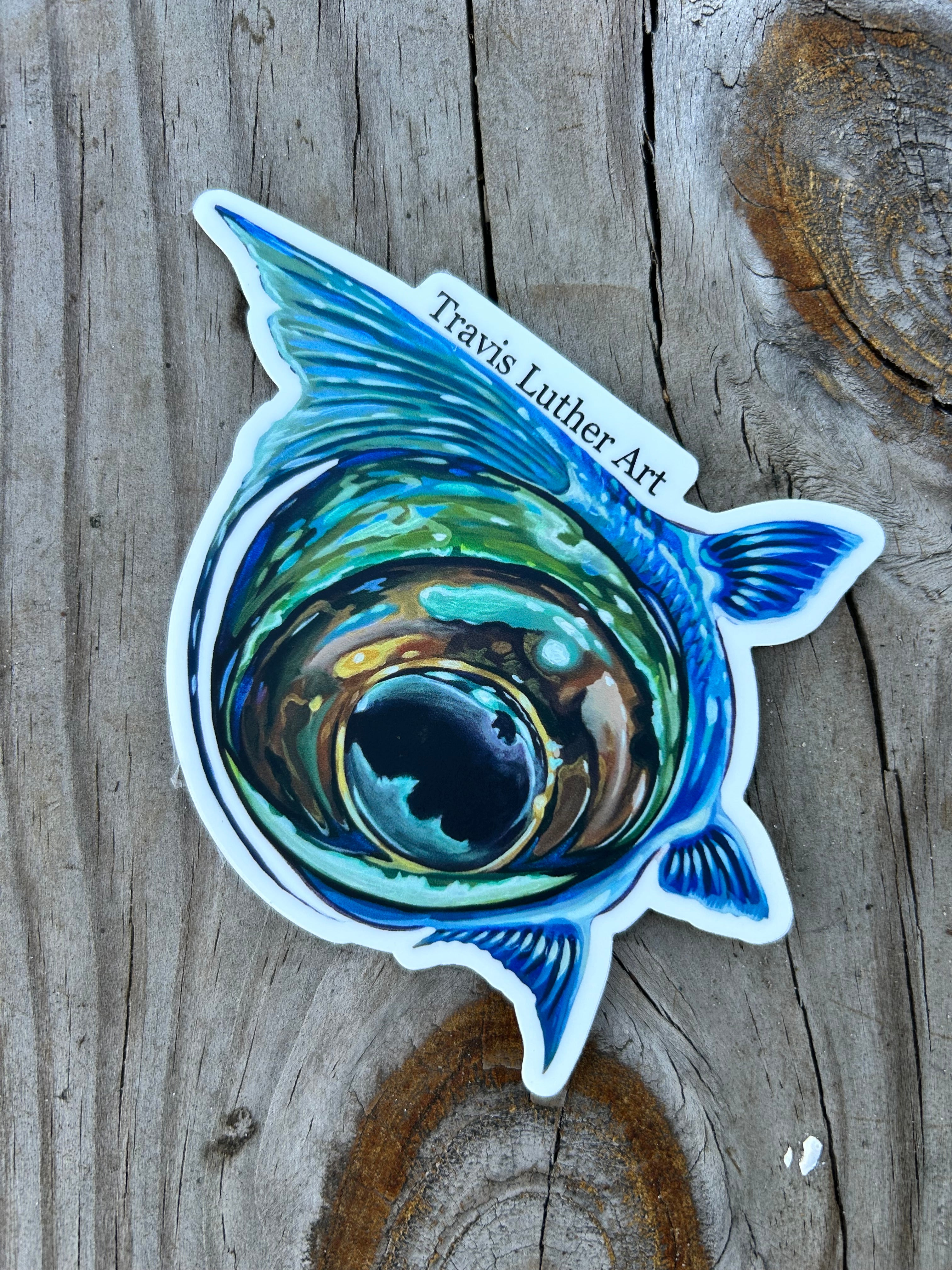 Travis Luther Art Tarpon Eye Sticker