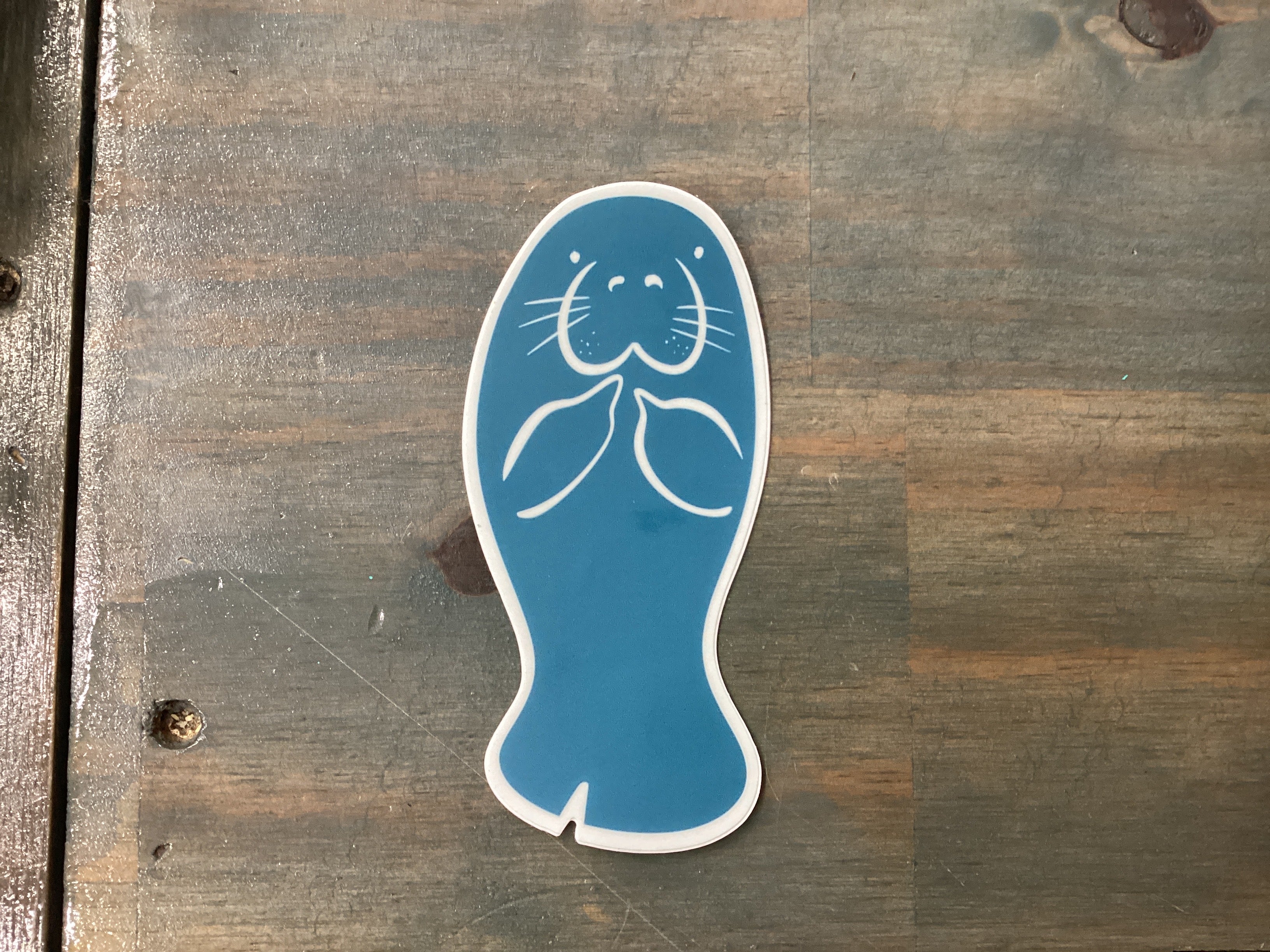 Old Florida vibes “manatee fingers” sticker