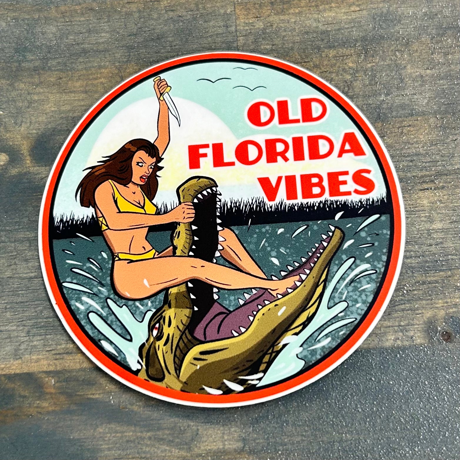 Old Florida Vibes “Gator Girl” Sticker