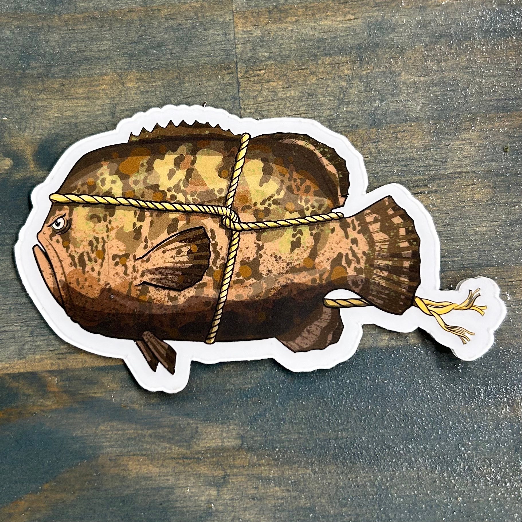 Old Florida Vibes “Square Grouper” Sticker