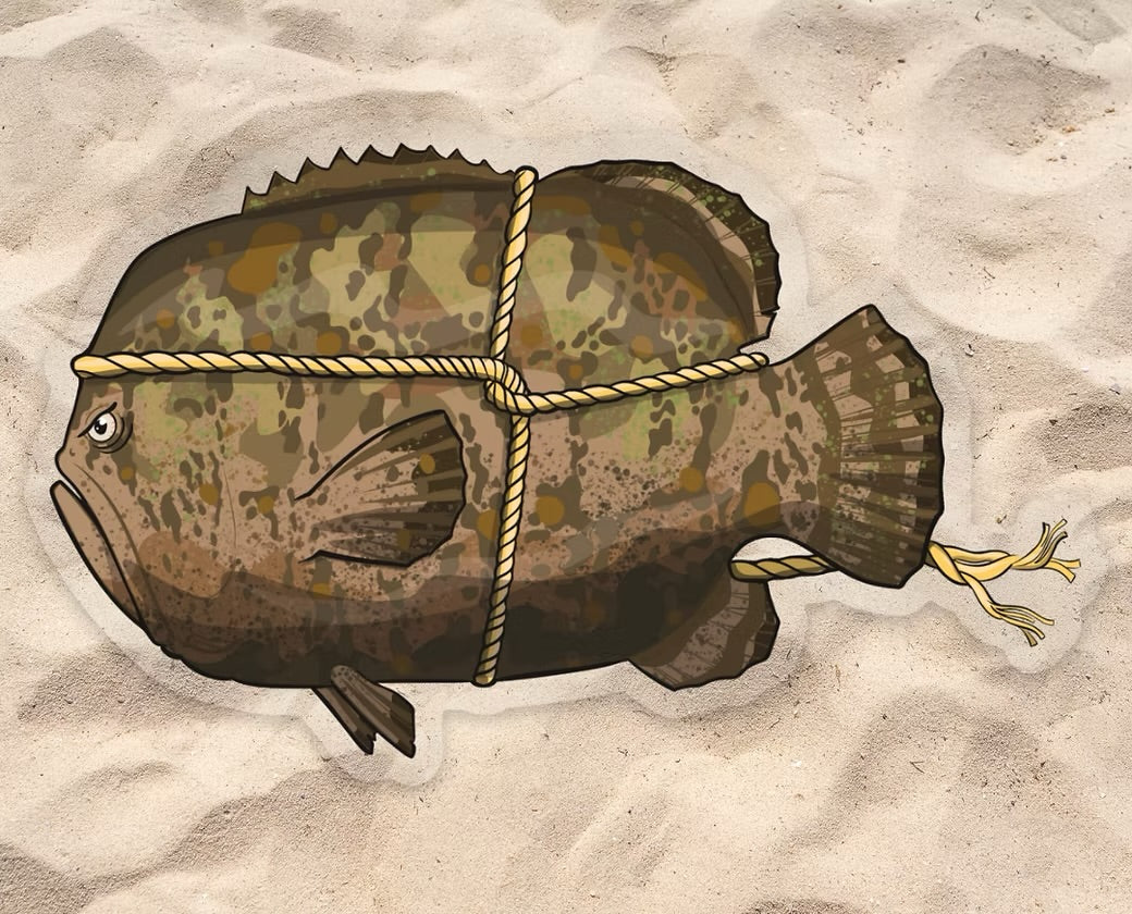 Old Florida Vibes “Square Grouper” Sticker