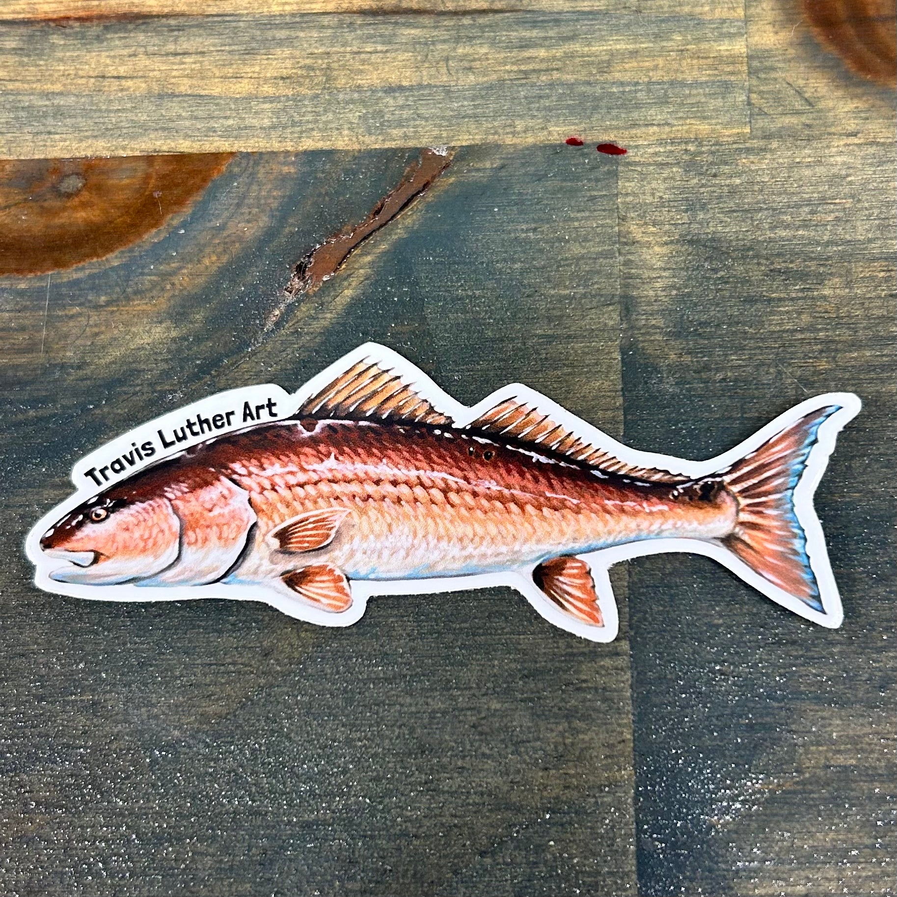 Travis Luther Redfish Sticker