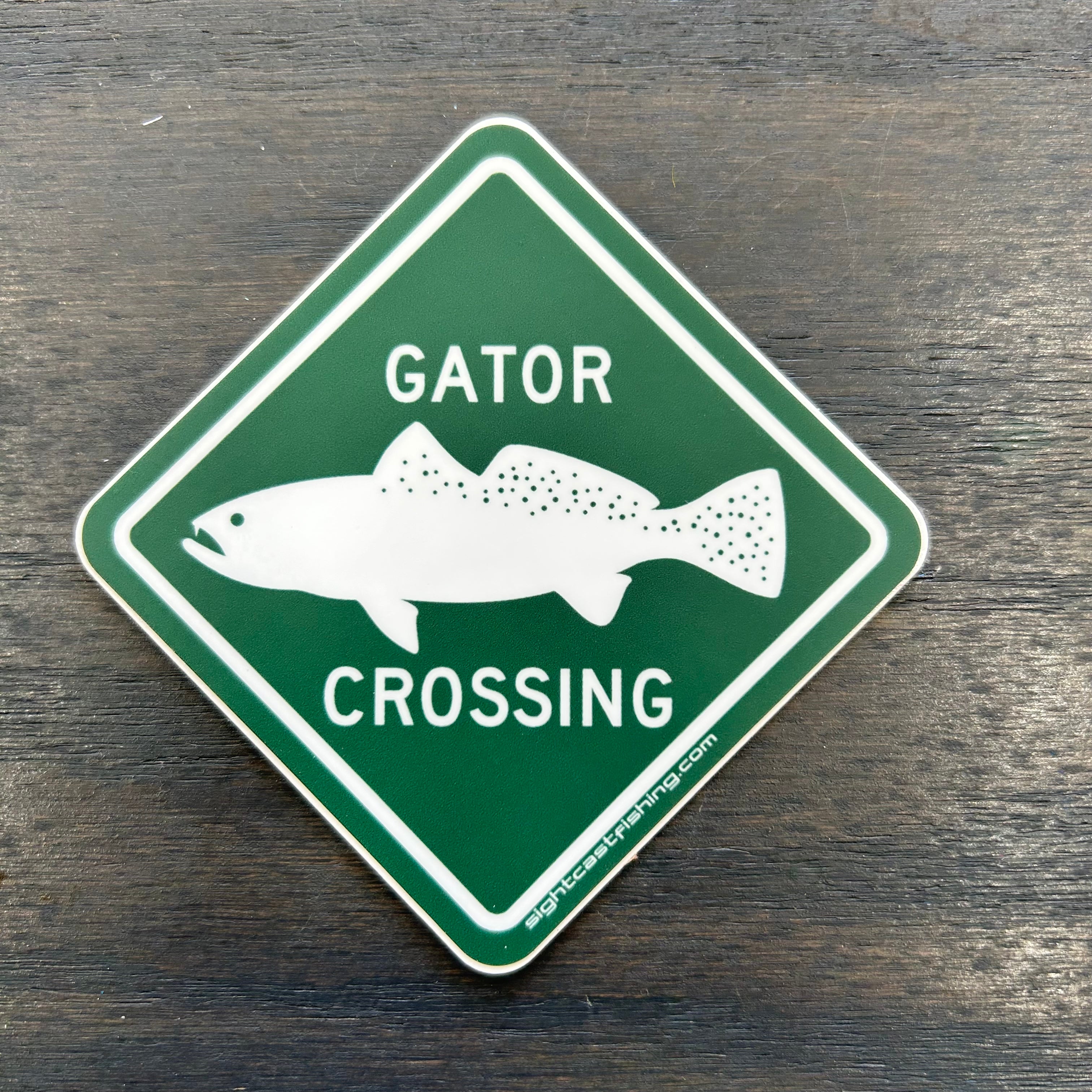 Sightcast Fishing Gator Crossing Sticker