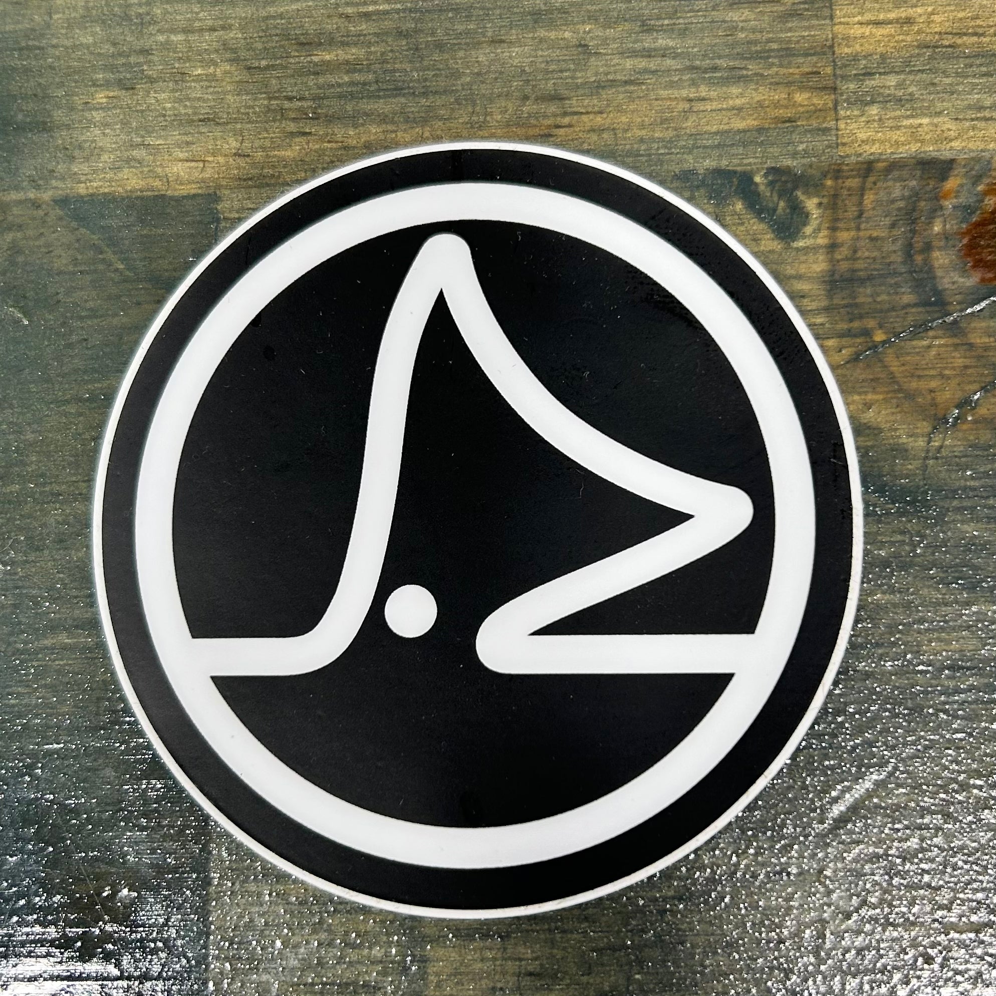 Sightcast circle logo black sticker