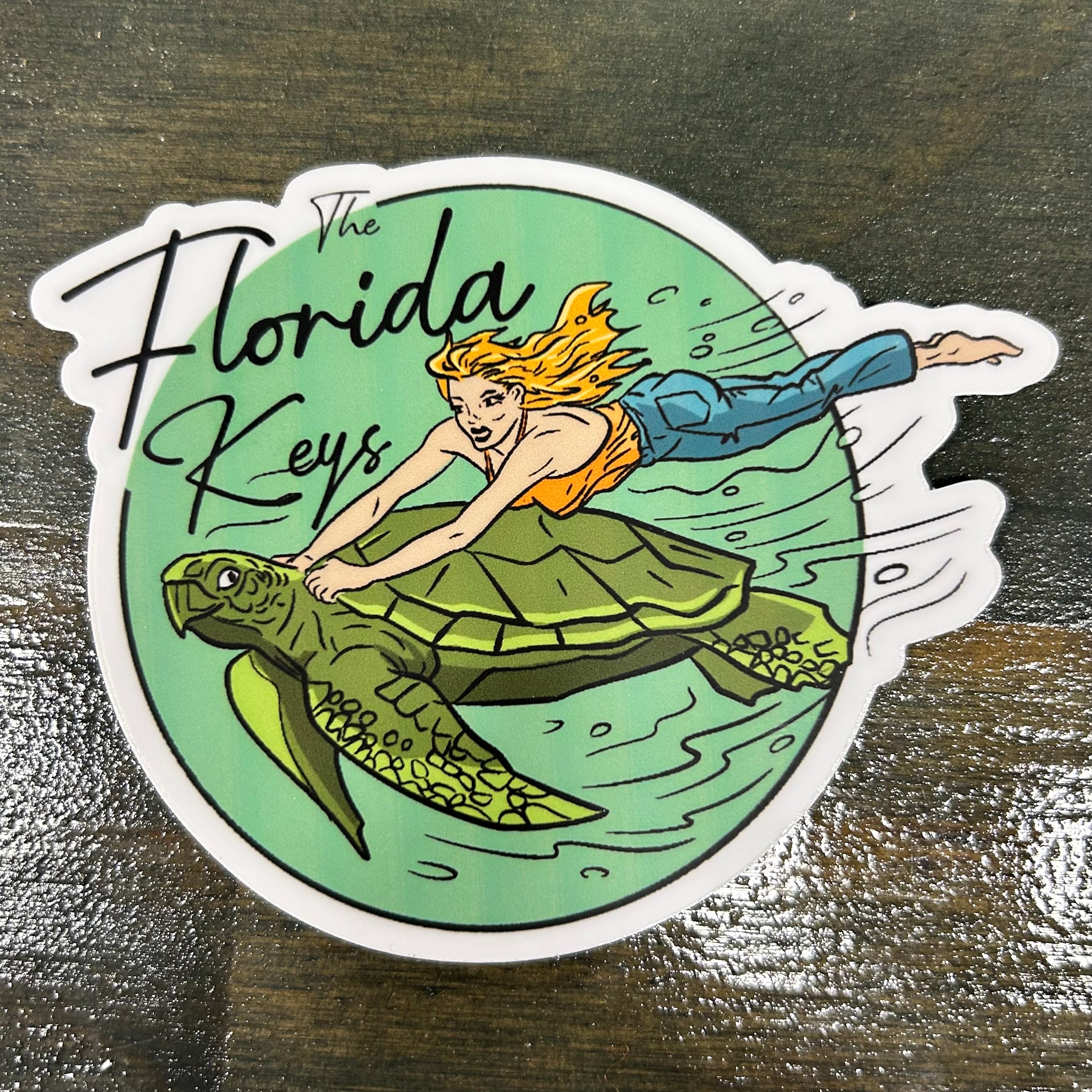 Old Florida Vibes “Keys Turtle” sticker