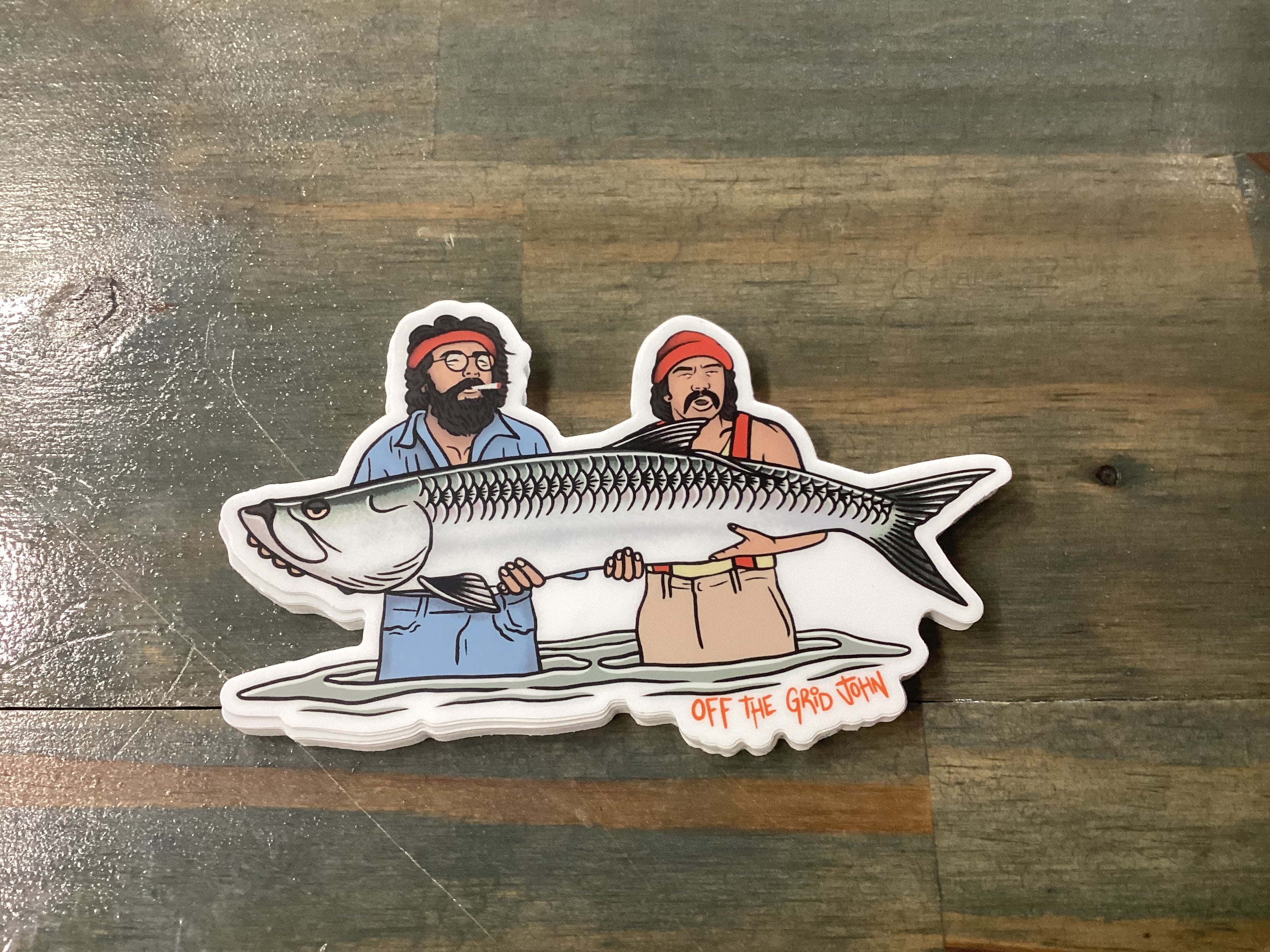 Off the Grid John Cheech & Chong Sticker