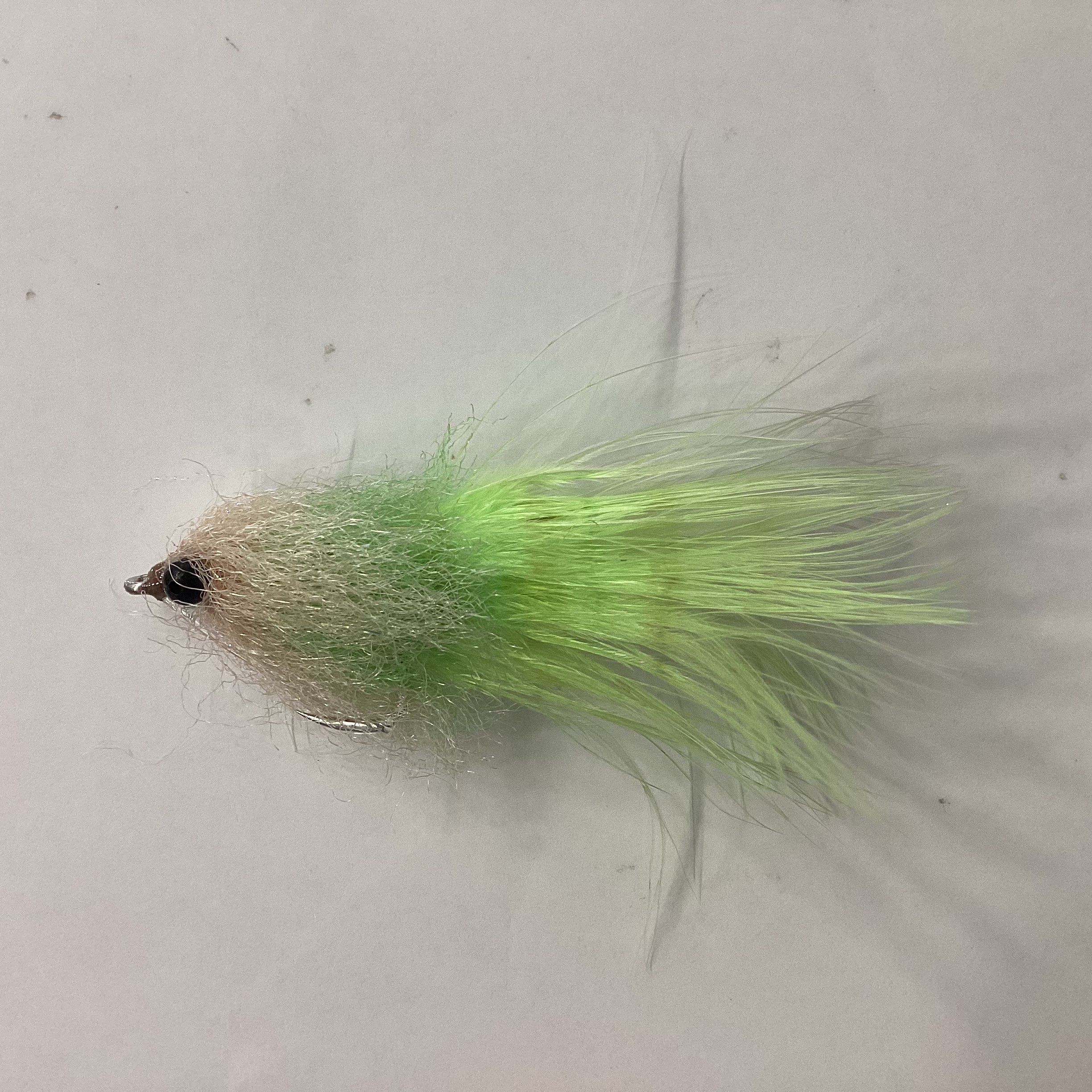 Marabou Tail Baitfish - tan/light chartreuse