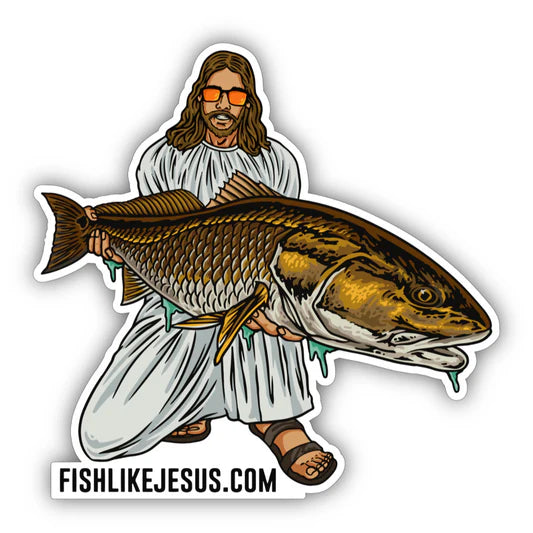 FishLikeJesus - JC Redfish Sticker
