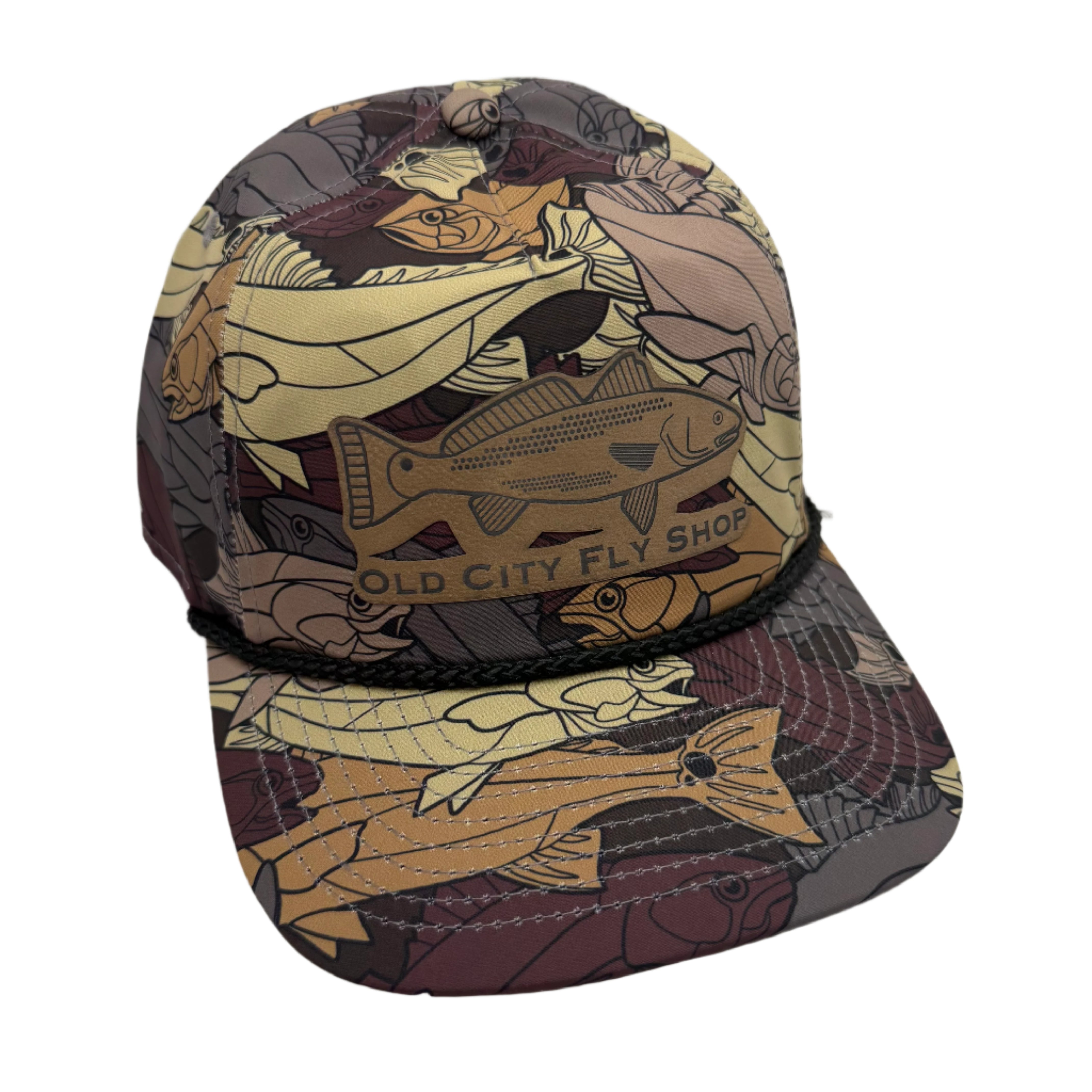 Die cut Redfish Leather Patch Hats