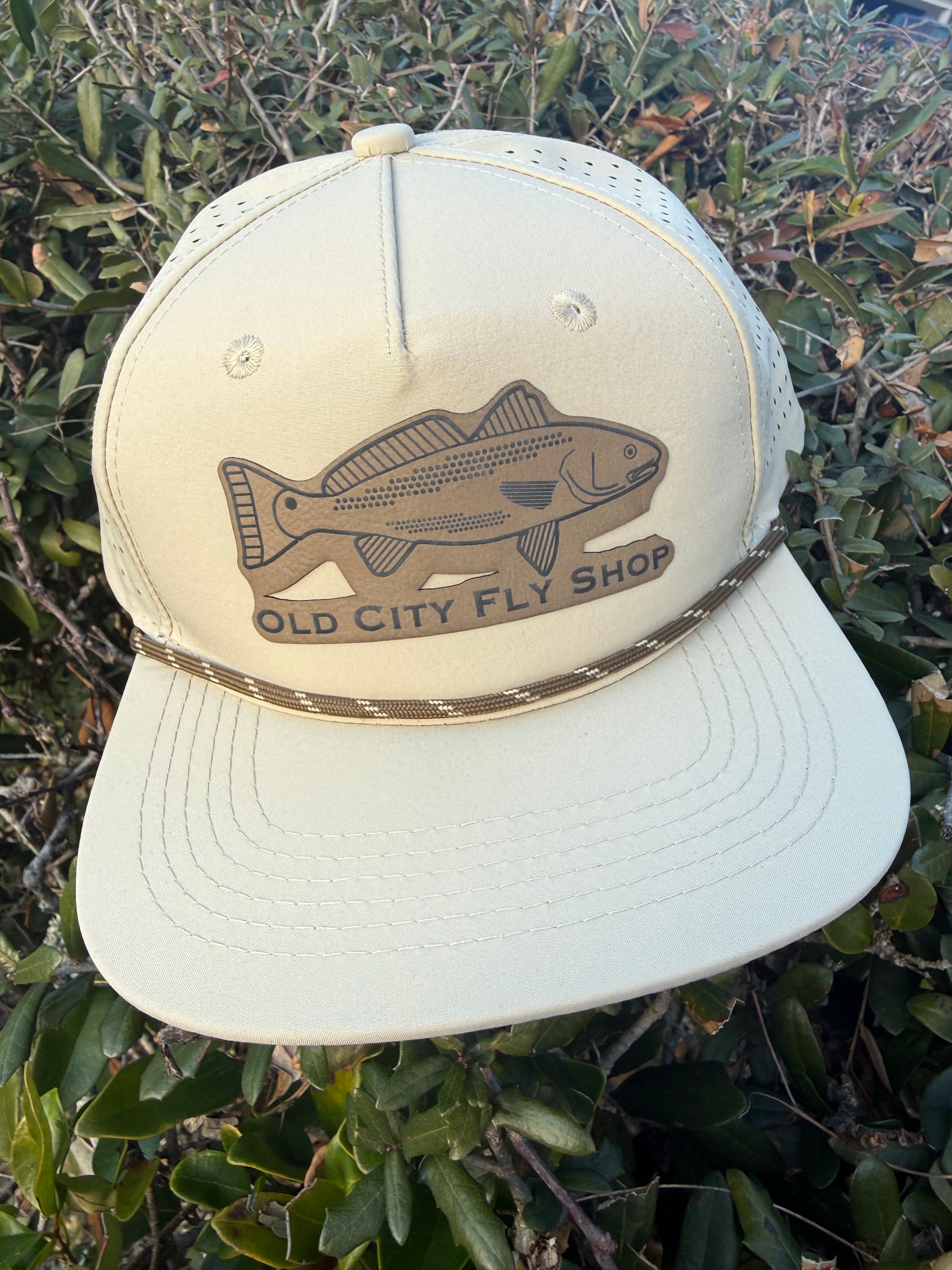 Die cut Redfish Leather Patch Hats
