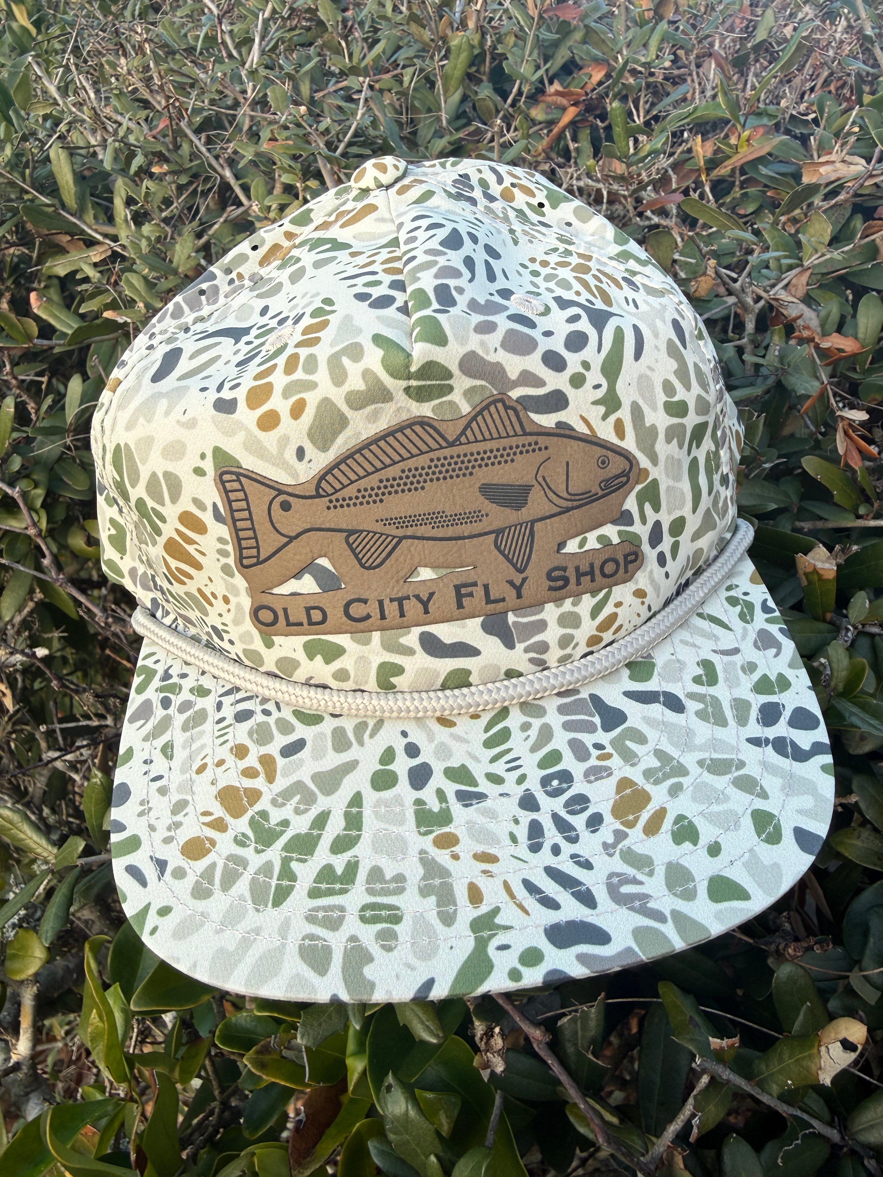 Die cut Redfish Leather Patch Hats