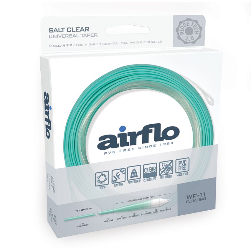 airflo SUPERFLO RIDGE 2.0 FLATS UNIVERSAL TAPER | 9' CLEAR TIP