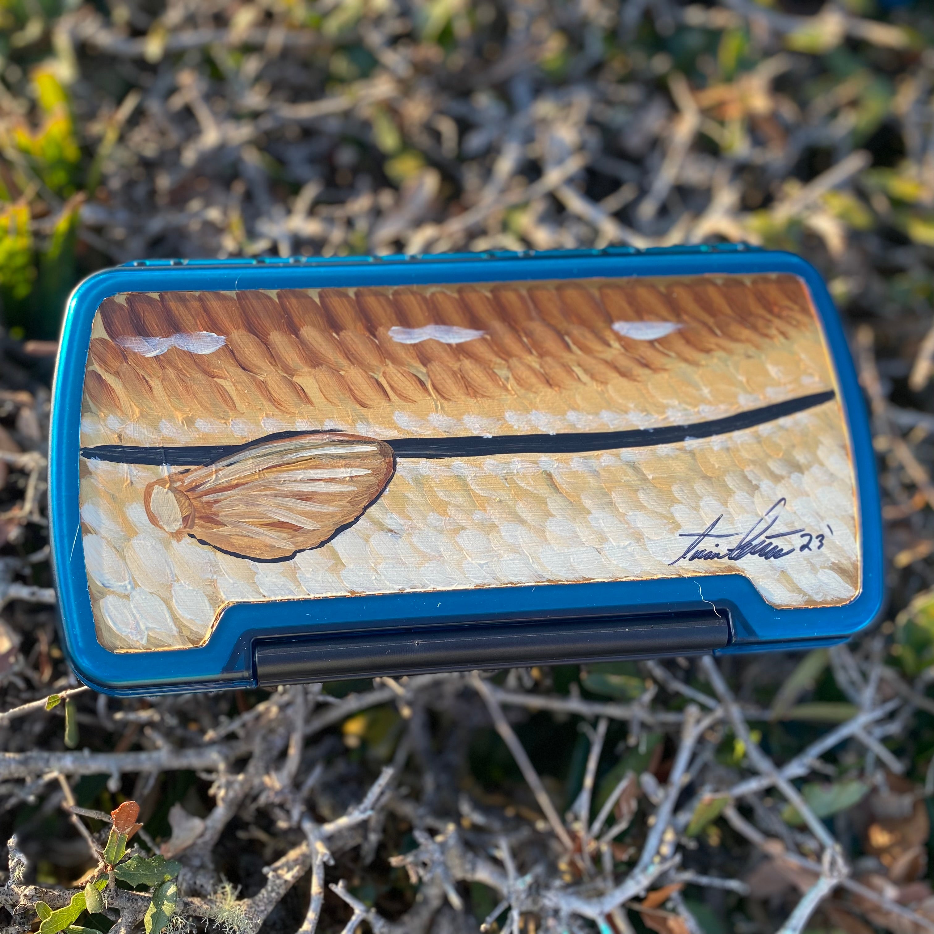 Travis Luther Art Hand Painted Fly Box